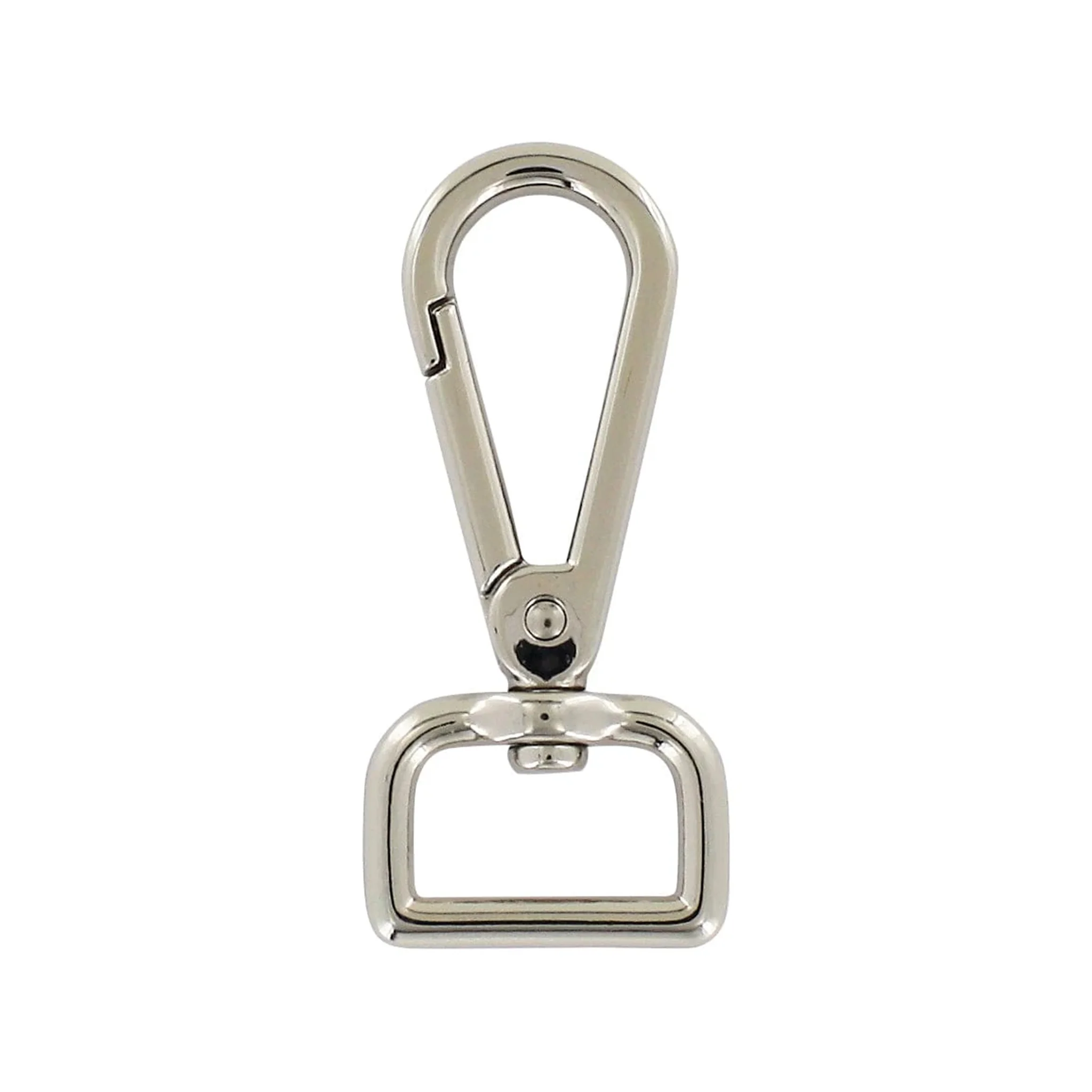 3/4" Shiny Nickel, Tear Drop Lever Swivel Snap, Zinc Alloy, #P-3132-NIC