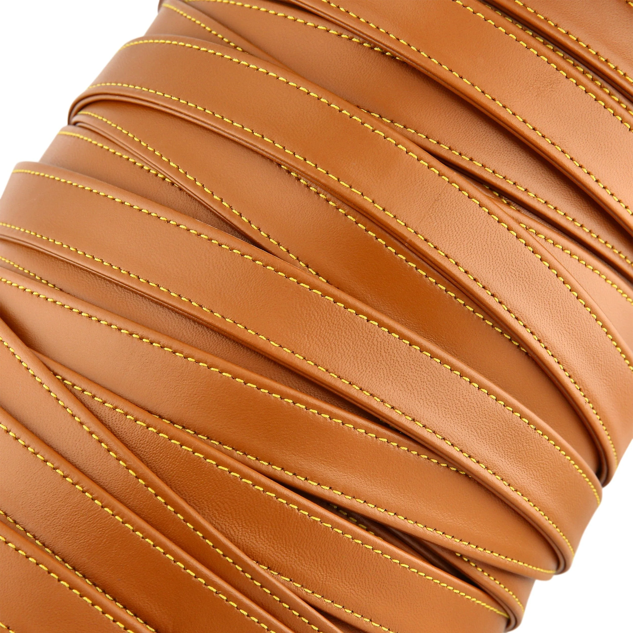 3/4" Tan, Flat Leather Strapping, Leather, #CALF-3-4-LVTAN