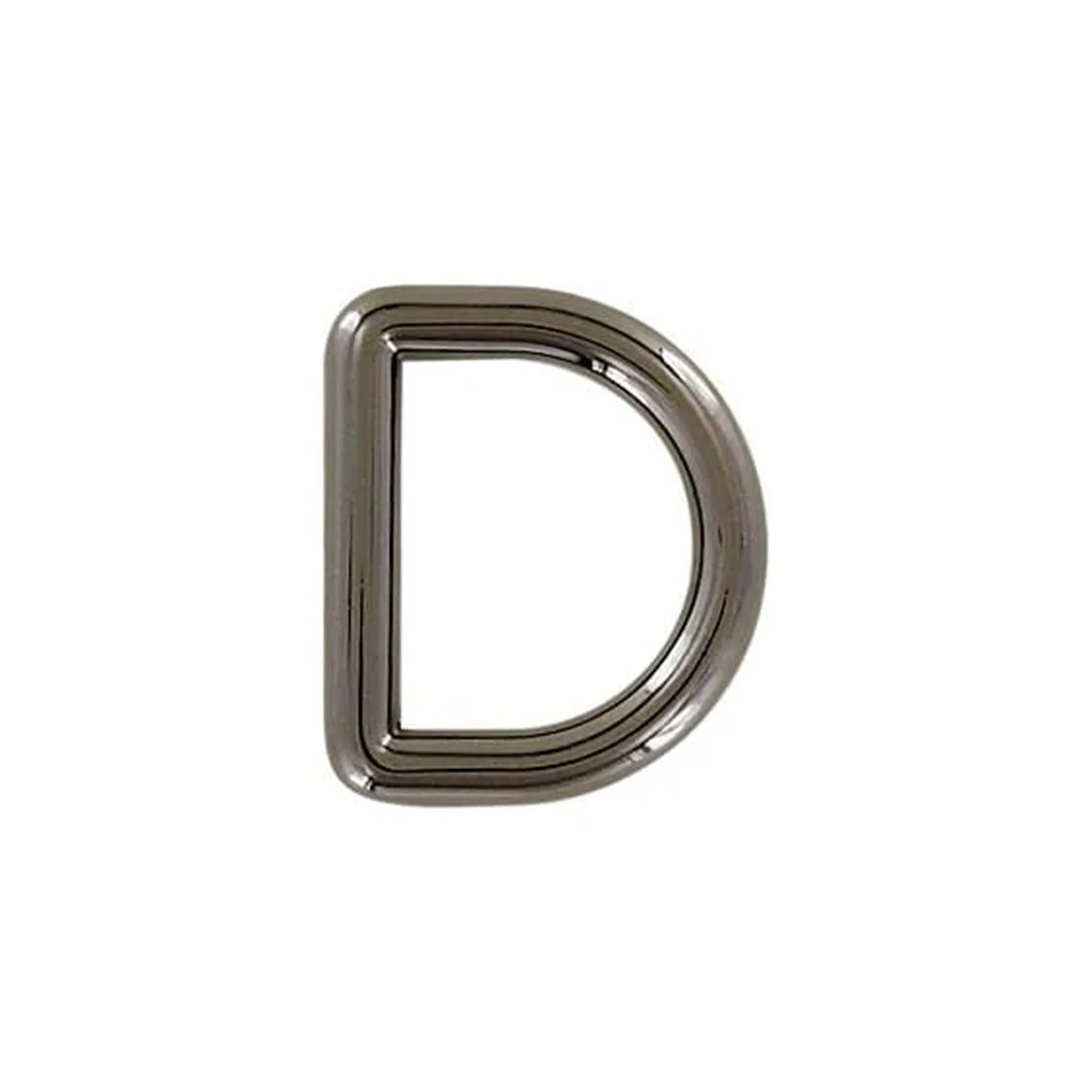 3/4"Gunmetal, Solid D Ring, Zinc Alloy, #P-3151-GUNM