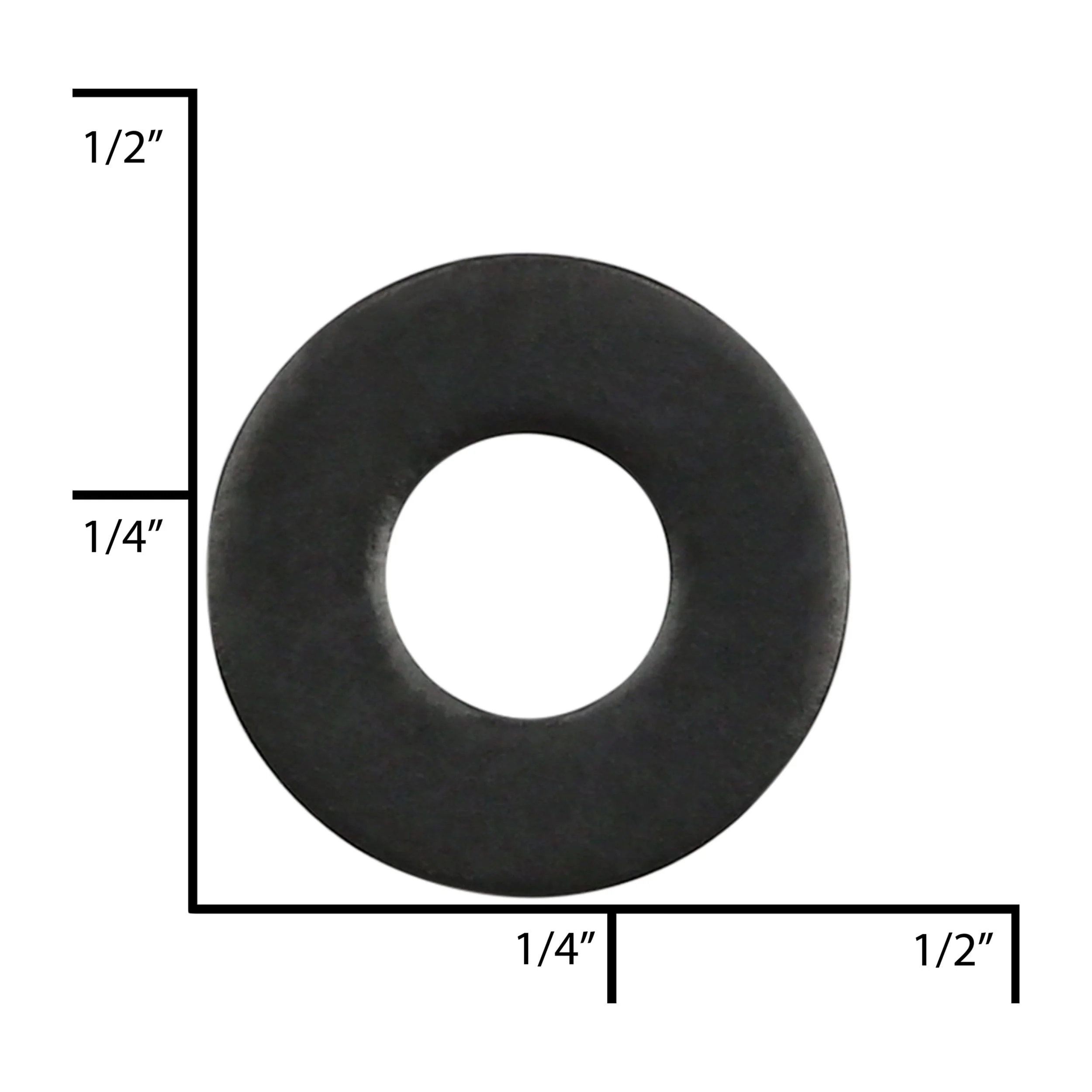 3/8" Black, Washer, Steel - 24pk, #L-1747-BLK
