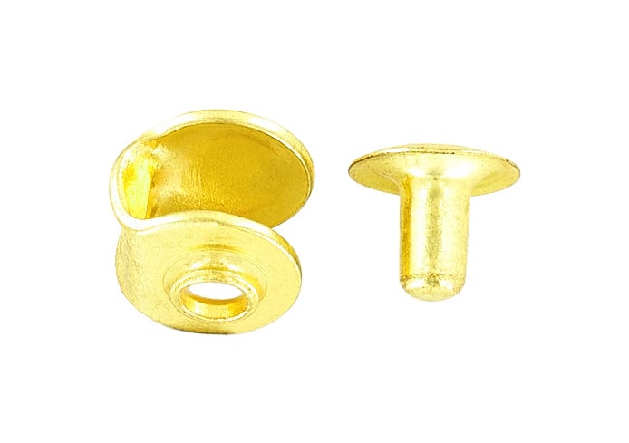 3/8" Brass, Boot Hook with Rivet, Steel, #A-314-BP