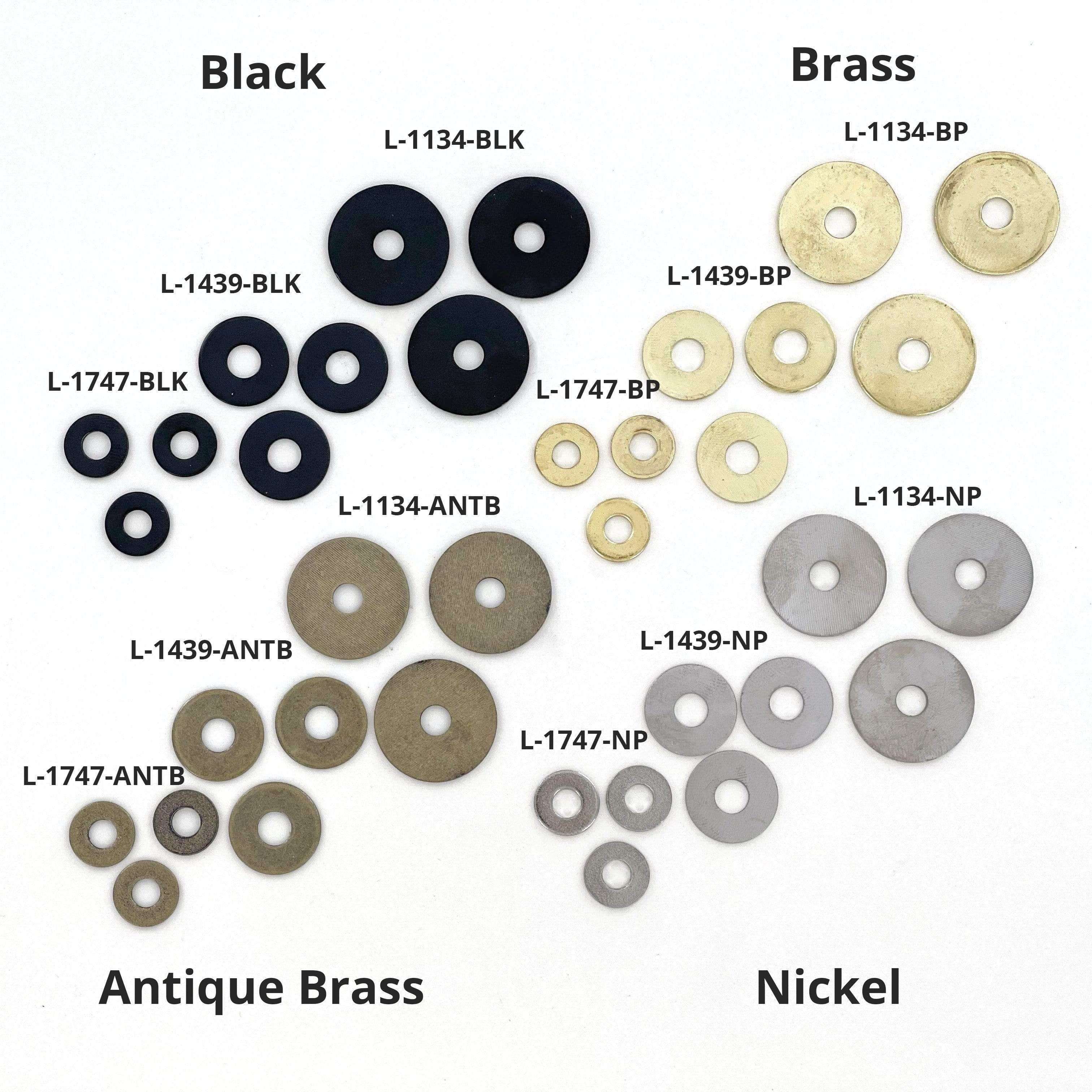3/8" Brass, Washer, Steel - 24 pk, #L-1747