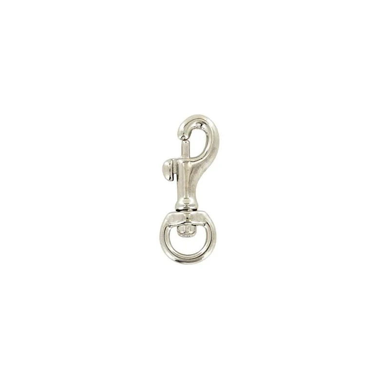 3/8" Nickel, Bolt Swivel Snap Hook, Solid brass, #P-1922-SBN