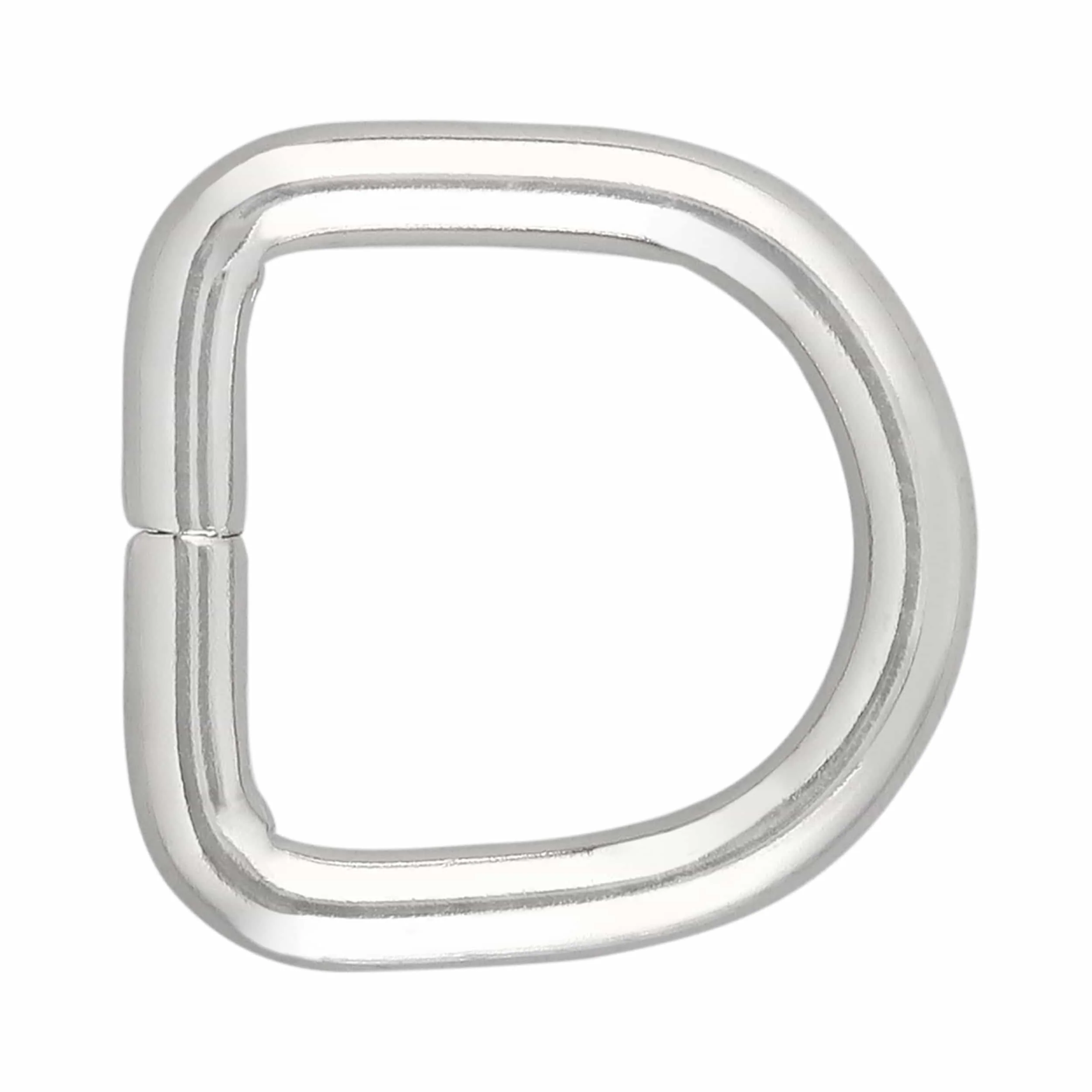 3/8" Nickel, Split D Ring, Steel, #P-2116-NP