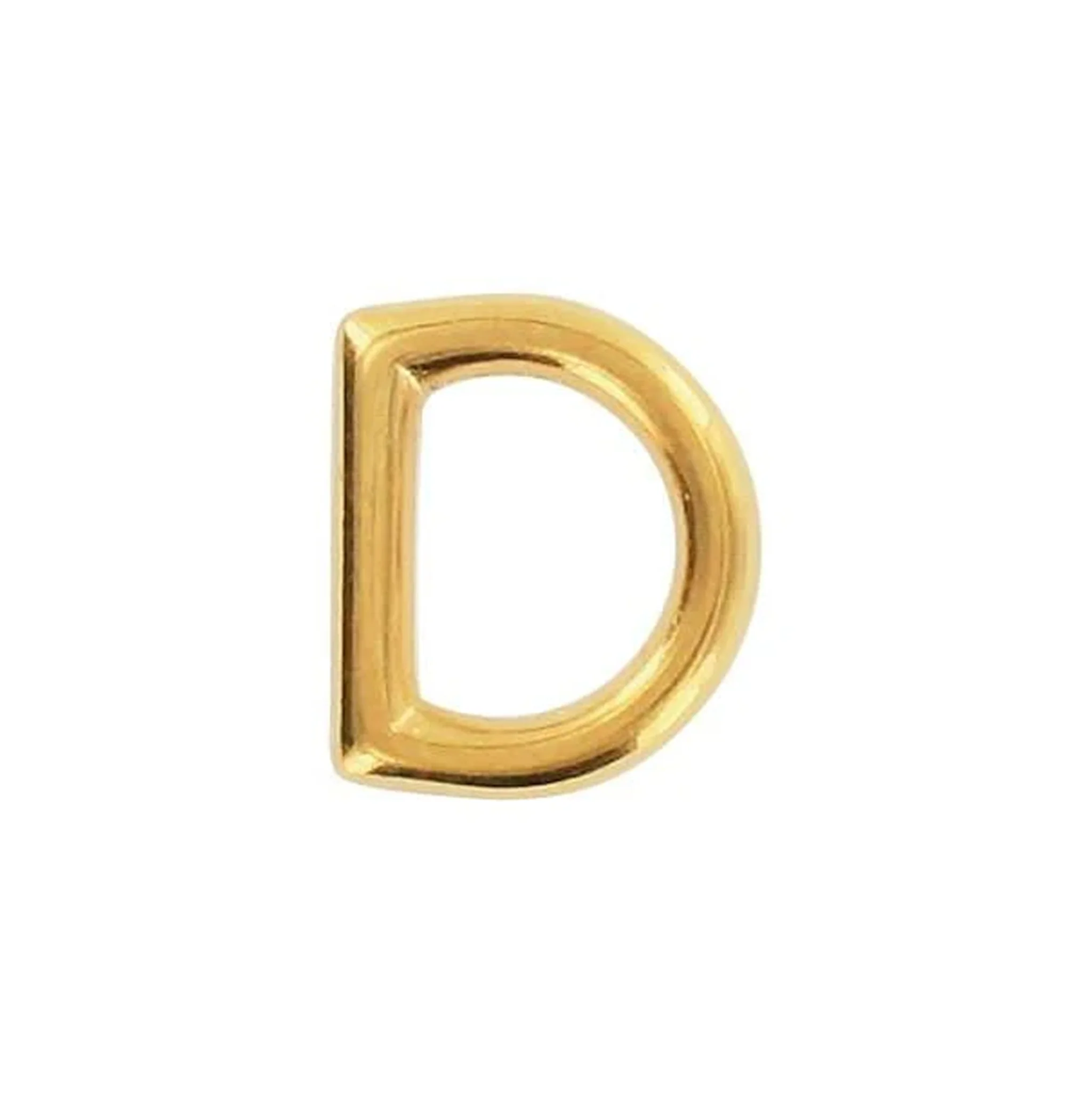 3/8" Shiny Gold, Cast D Ring, Zinc Alloy, #P-2340