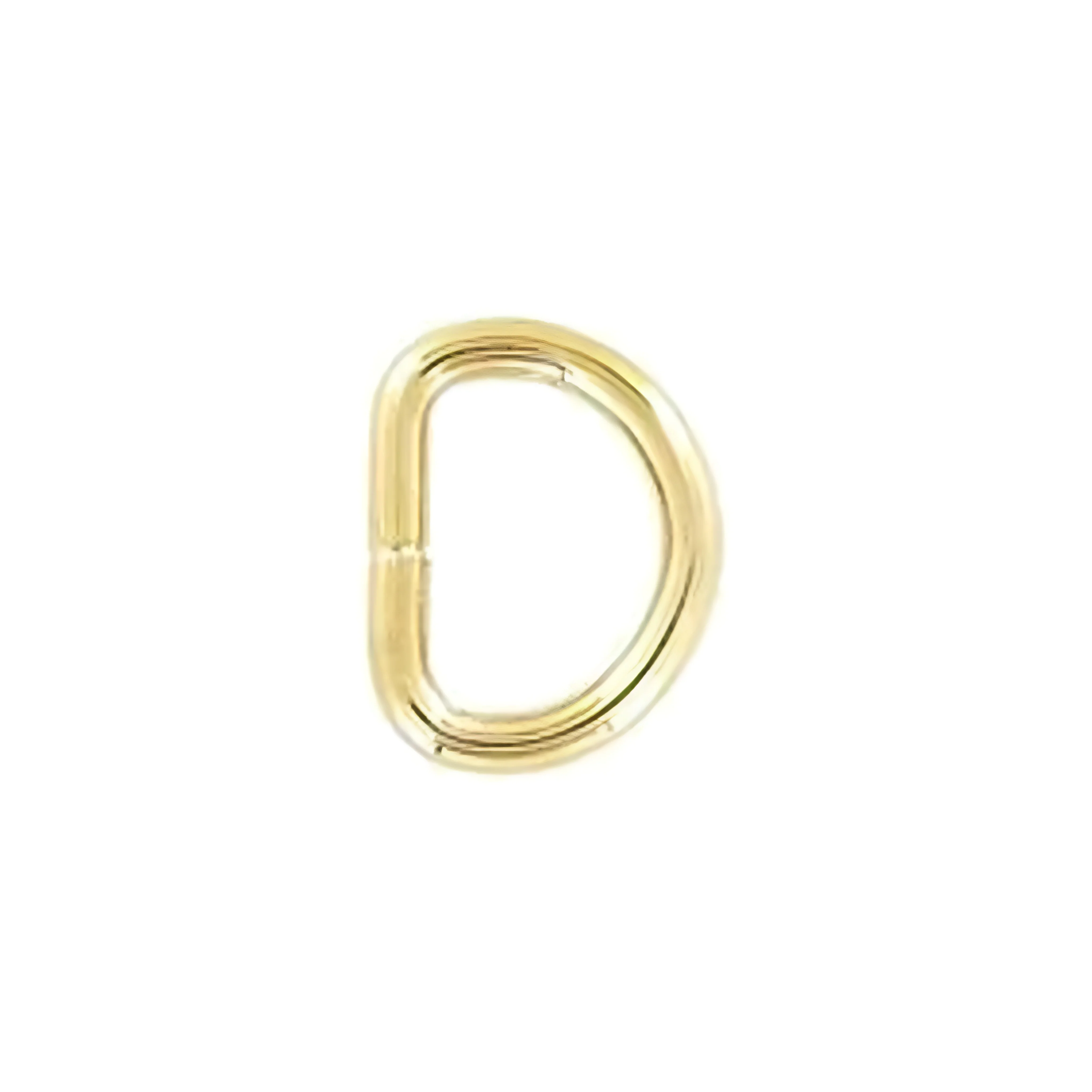 3/8" Shiny Gold, Split D-Ring, Steel, #P-975-GP
