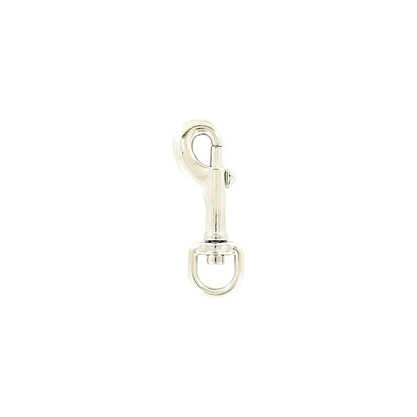 3/8" Shiny Nickel, Bolt Swivel Snap Hook, Zinc Alloy, #P-815-NP