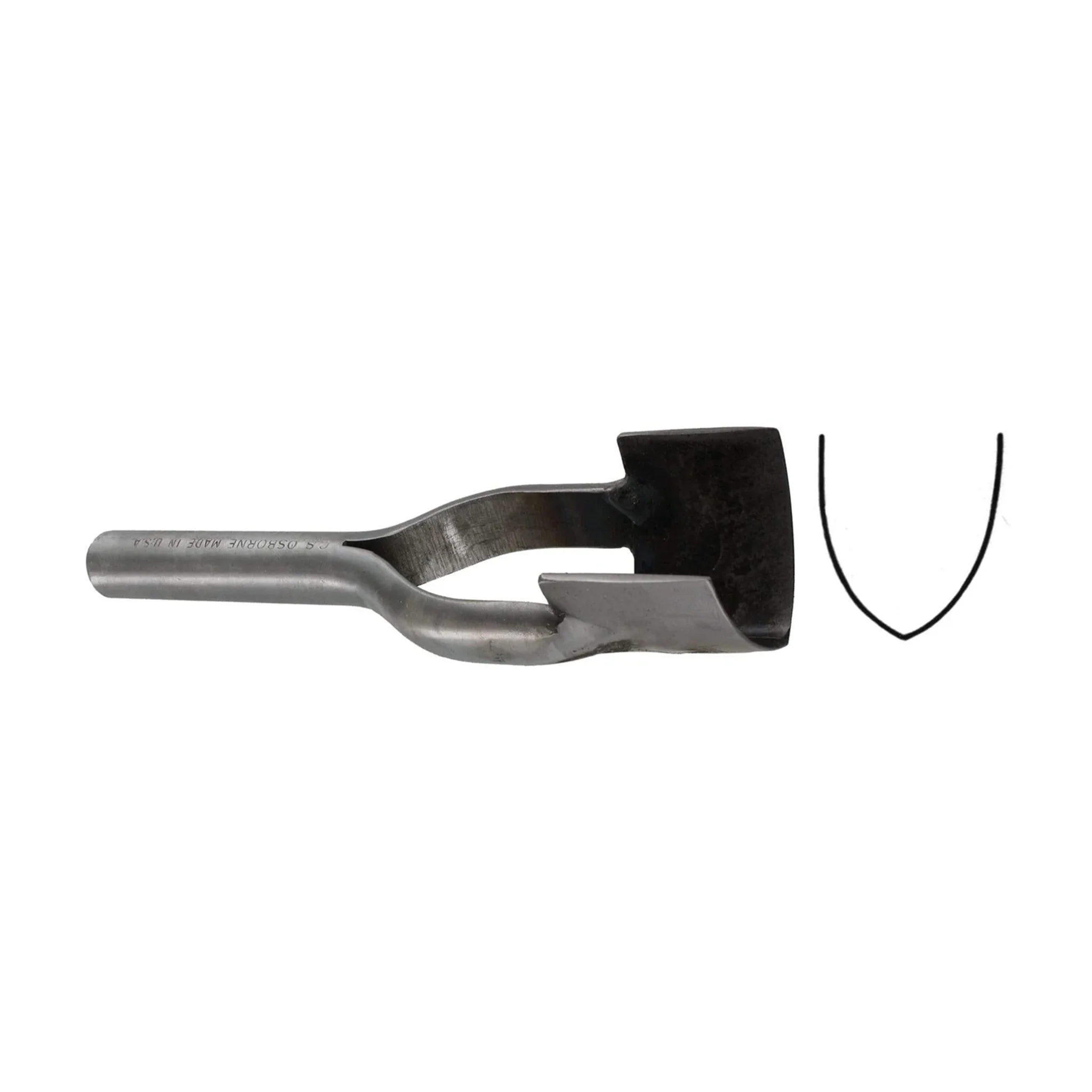 3/8", C.S Osborne Strap End Punch, Steel, #T-0150-3-8