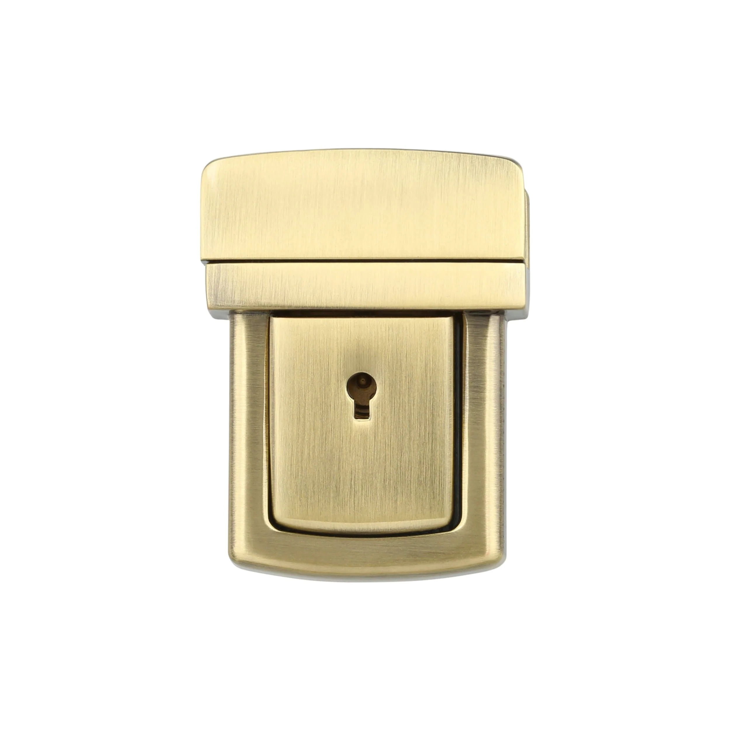 35mm Brushed Brass, Tuck Catch with Lock, Zinc Alloy, #L-361-ANTB