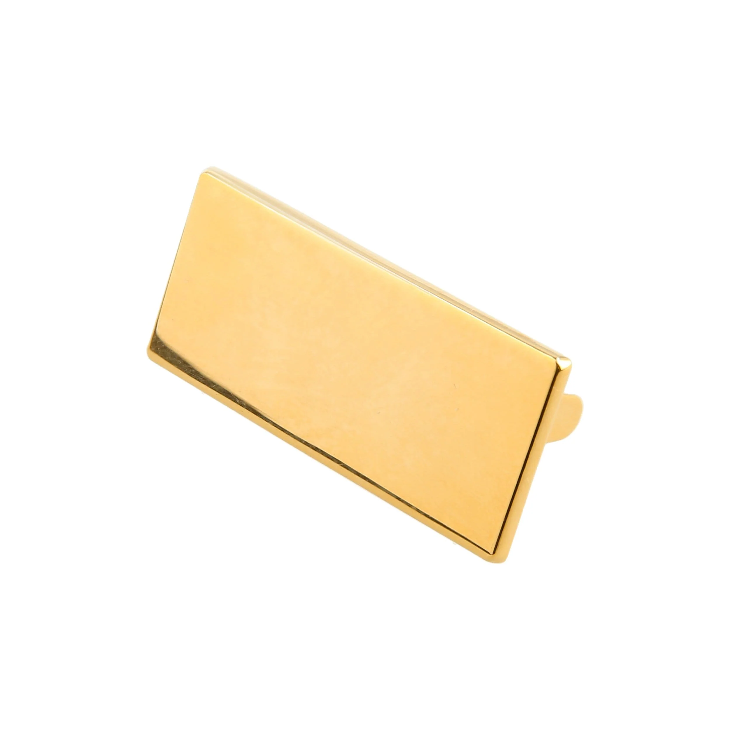 38mm Shiny Gold, Logo Plate, Zinc Alloy, #P-3249-GOLD