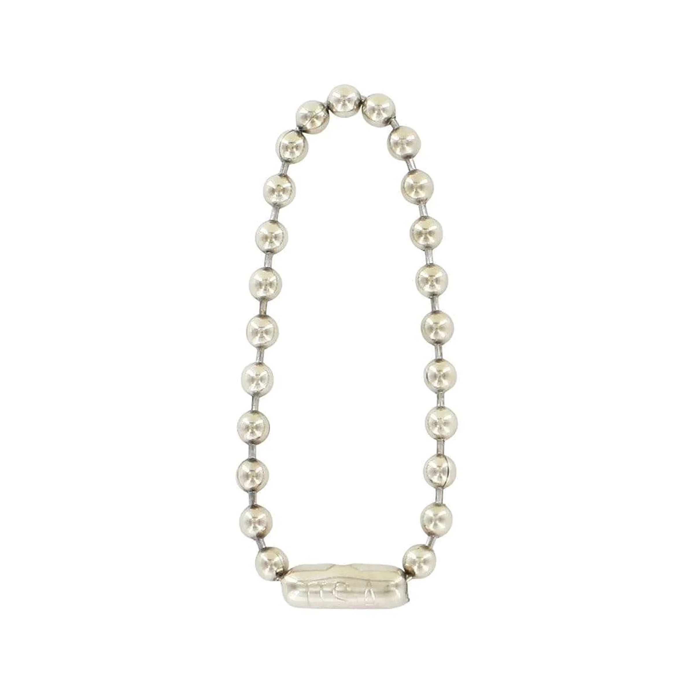 4 1/2" Nickel, Beaded Key Chain, Steel, #BKC-4-1-2-NP