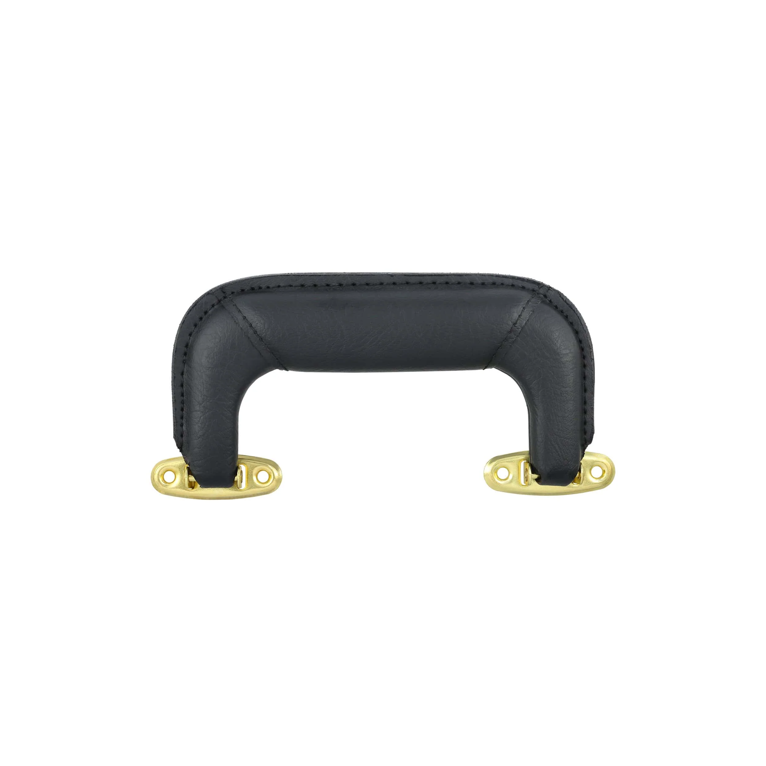 4 3/4" Black, Handle with Brass Hardware, Vinyl, #L-3884-BRS