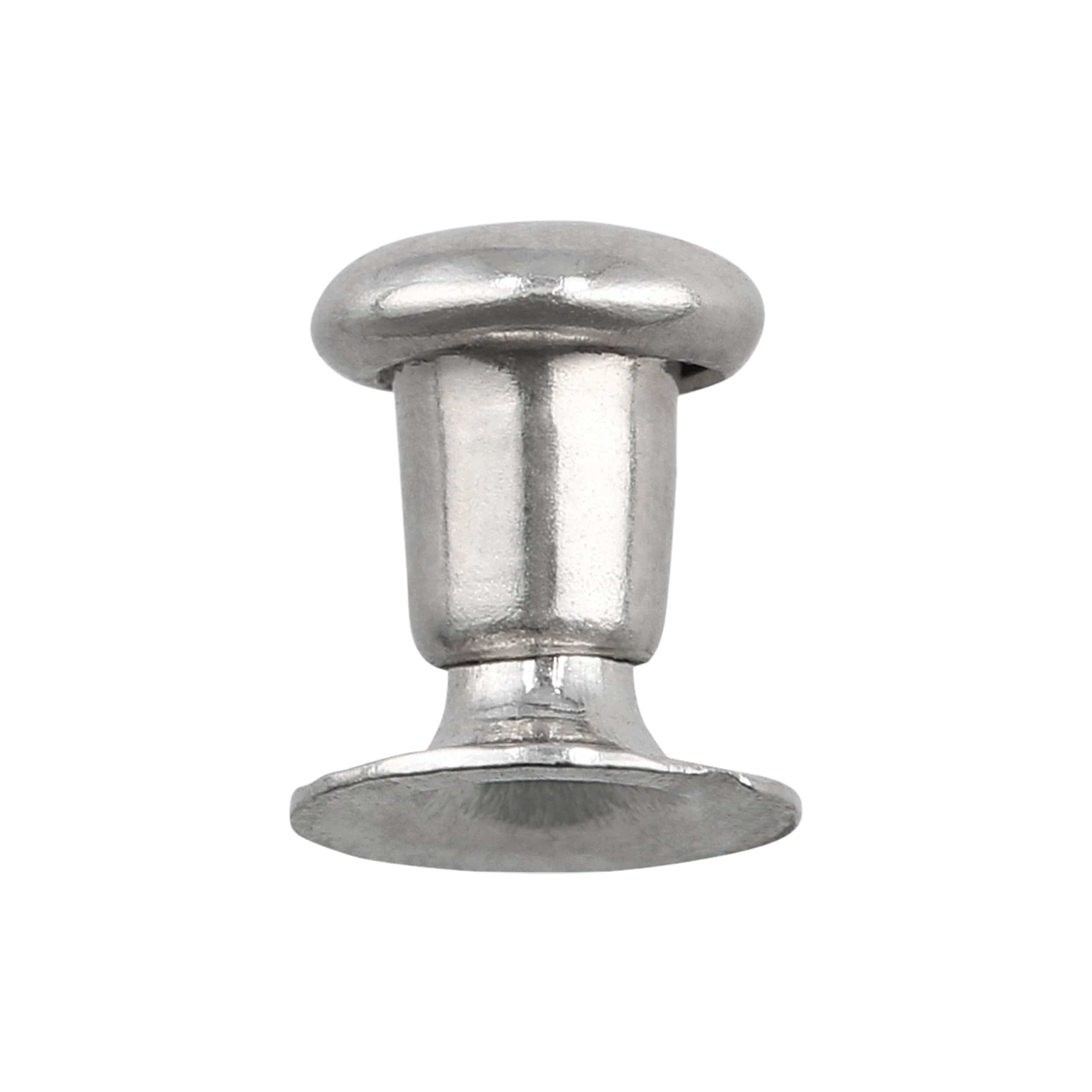 4mm Nickel, SIngle Cap Jiffy Rivets, Iron, #A-444-NP