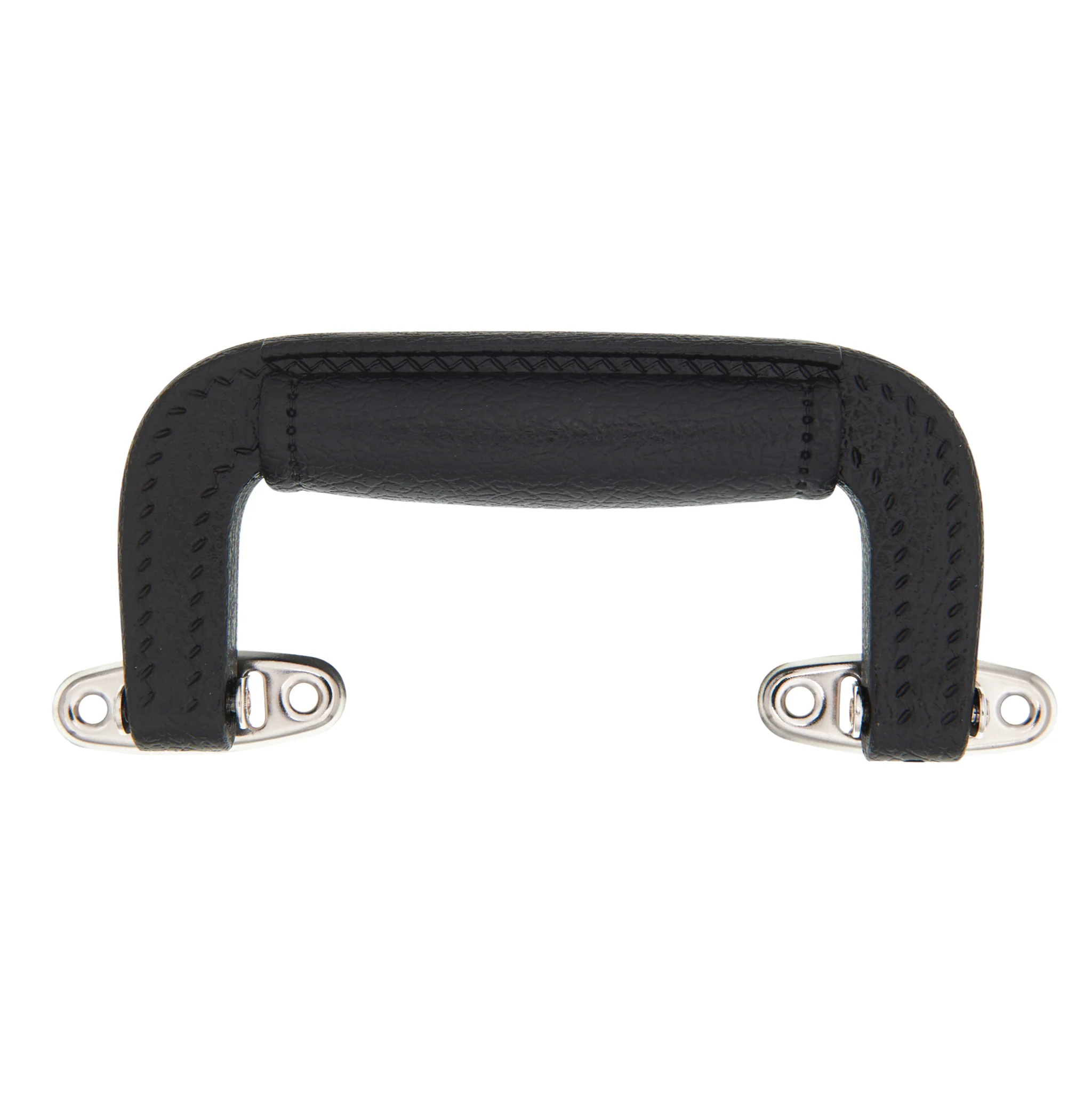 5 1/4" Black, Handle with Nickel Hardware, Plastic/Steel, #L-1476-NP