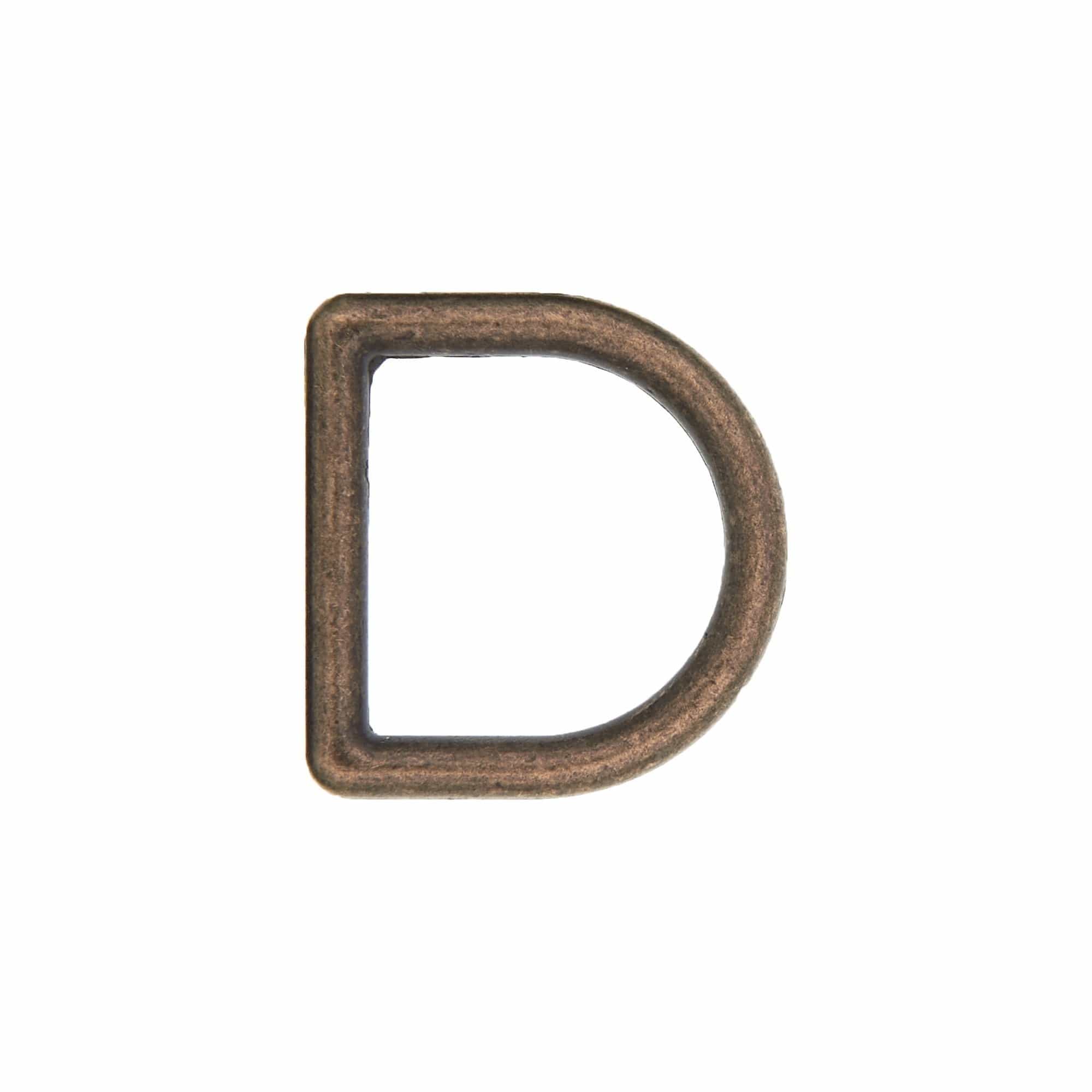 5/8" Antique Brass, Cast D-Ring, Zinc Alloy, #D-302-ANTB