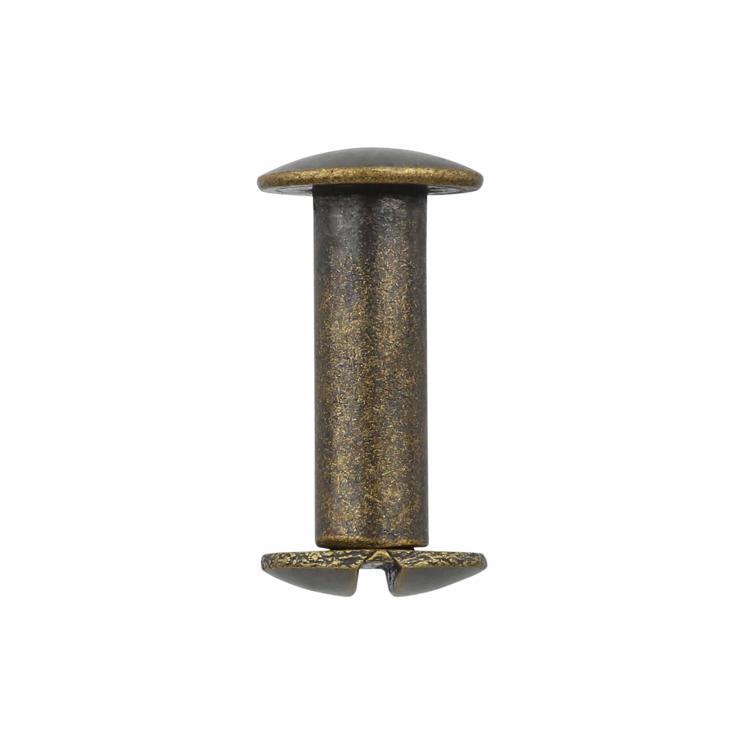 5/8" Antique Brass, Chicago Screw, Solid Brass PK10, #L-156-5-8-ANTB