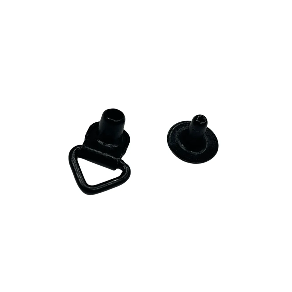 5/8" Black, Boot Hook Loop w/Eyelet, Steel, #XBH-1