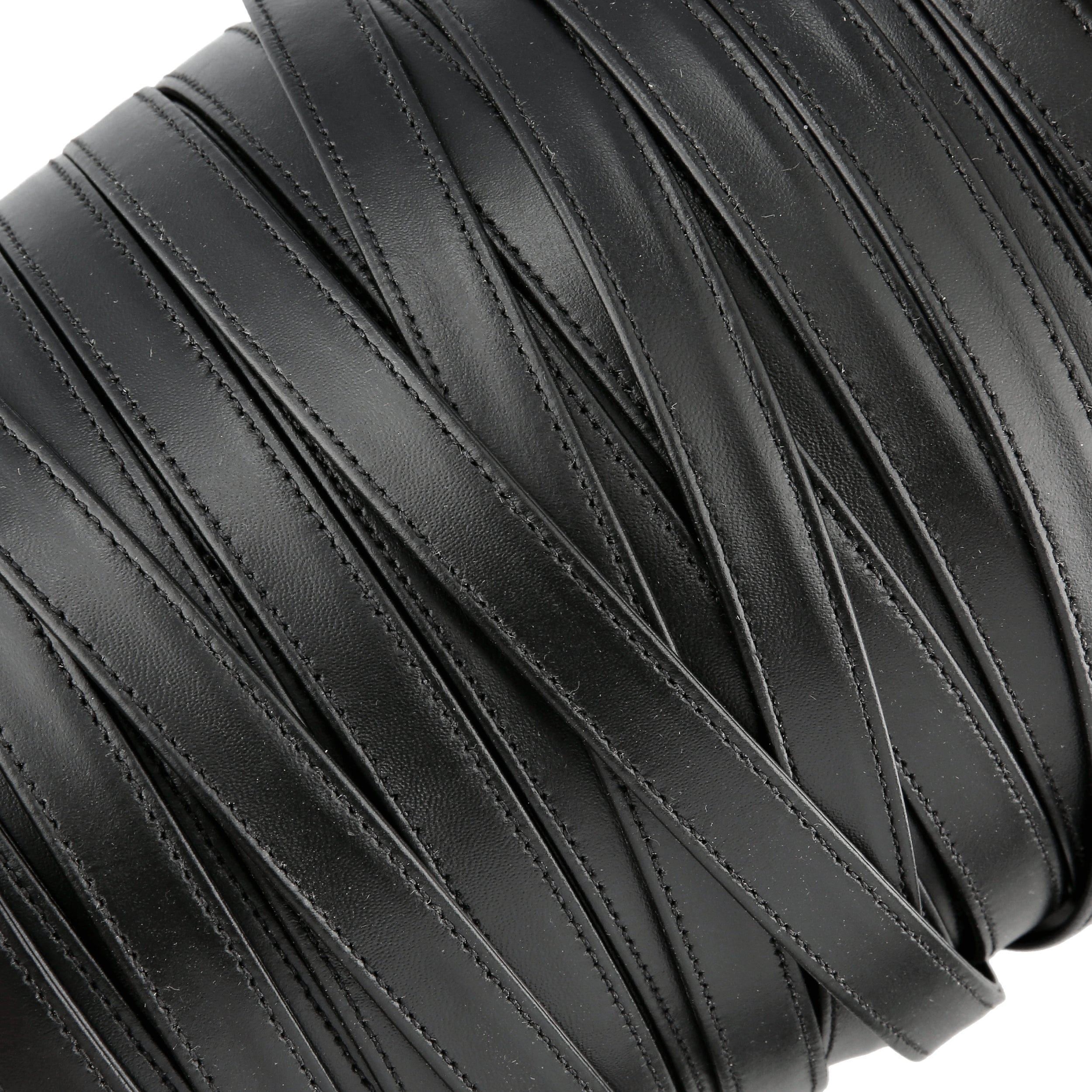 5/8" Black, Leather Strapping, Leather, #CALF-5-8-BLK