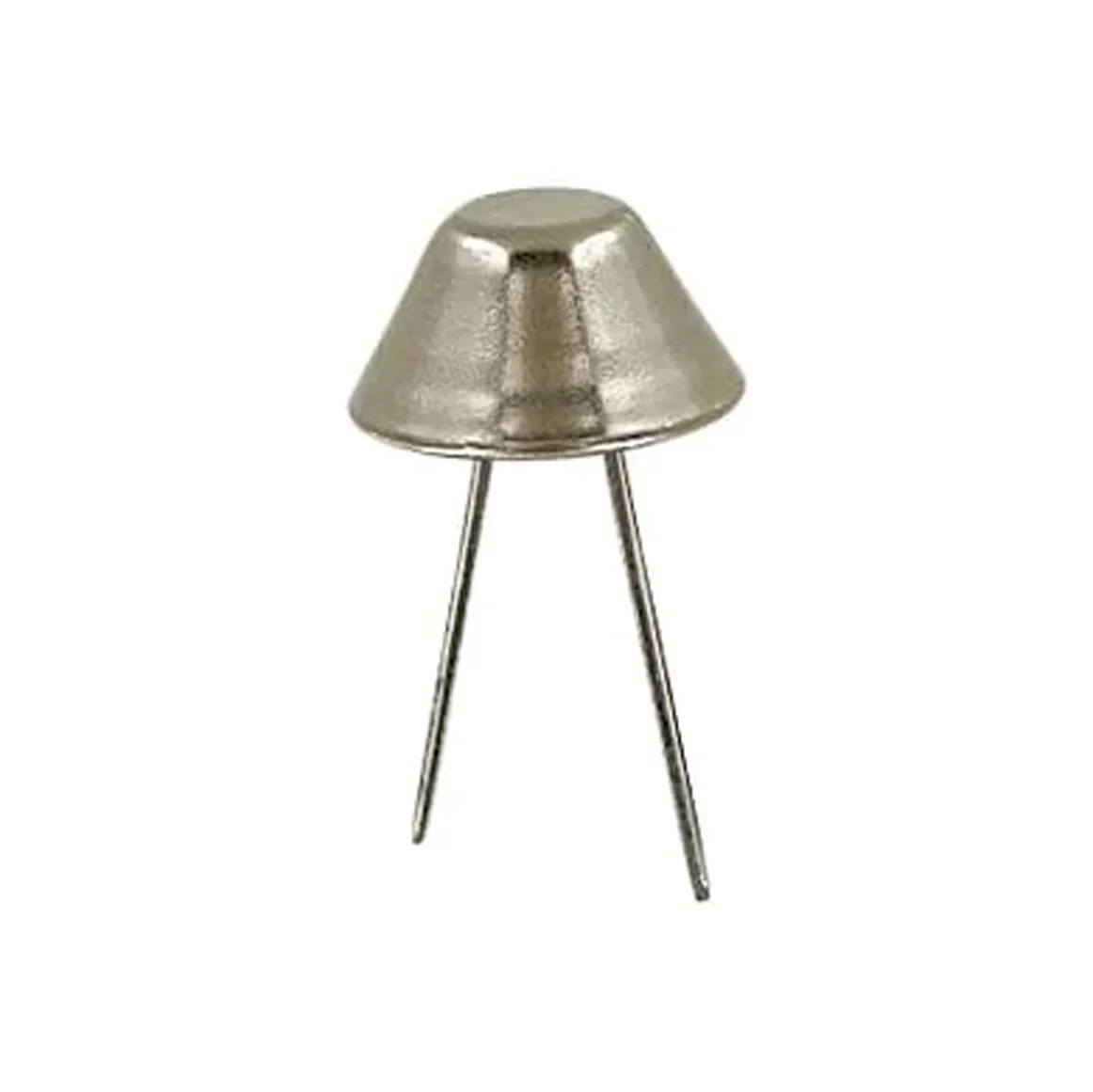 5/8" Black/Nickel, Cone Handbag Bottom Stud Prong, Zinc Alloy-PK10, #P-1503-BNIC