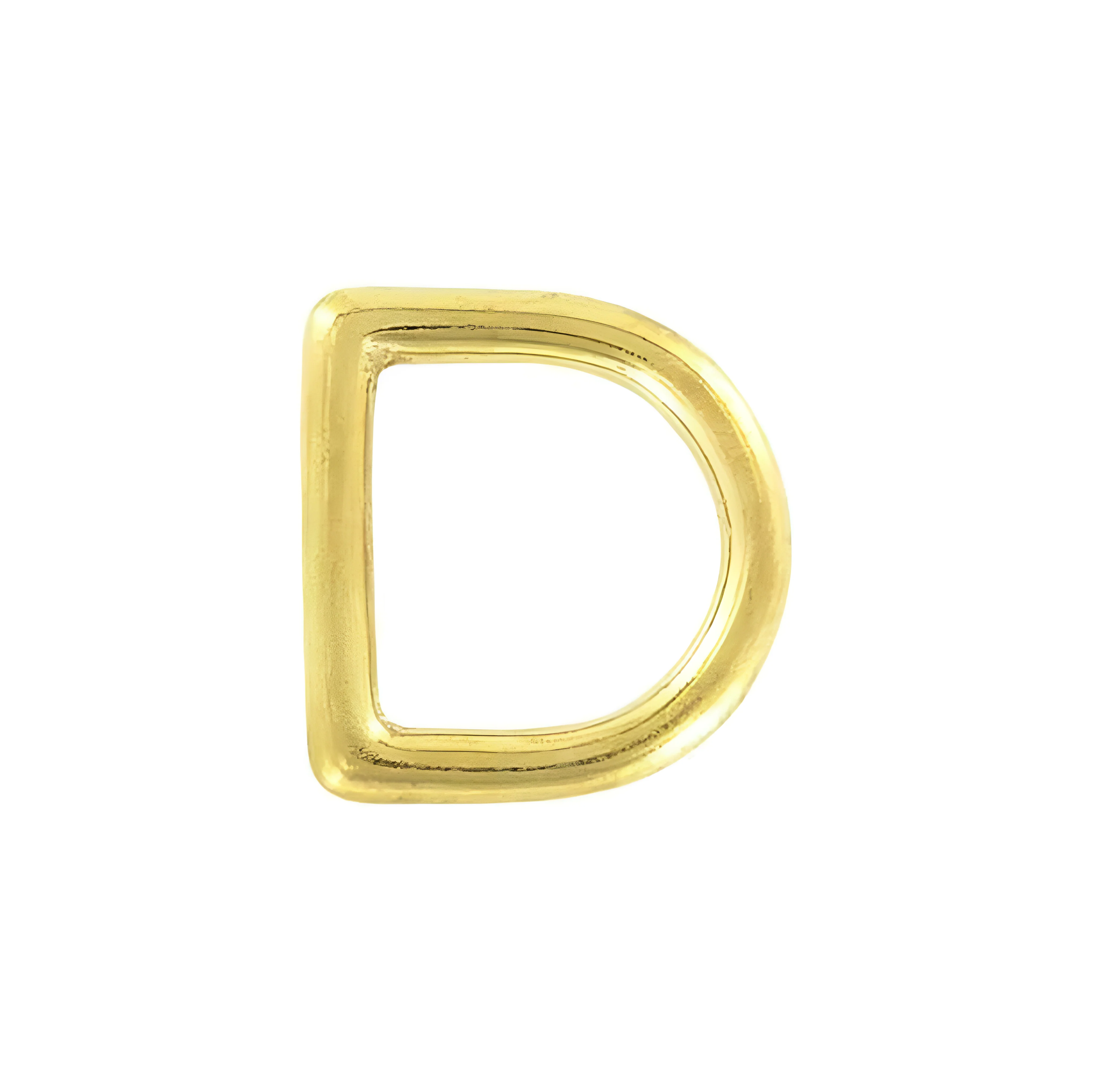 5/8" Brass, Cast D-Ring, Solid Brass, #P-1336-SB