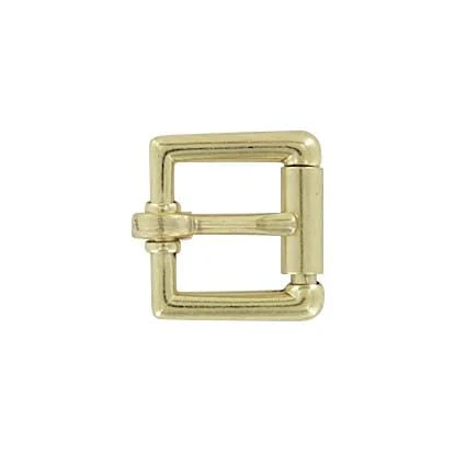 5/8" Brass, Heel Bar Roller Buckle, Zinc Alloy, #C-1355-5-8-BP