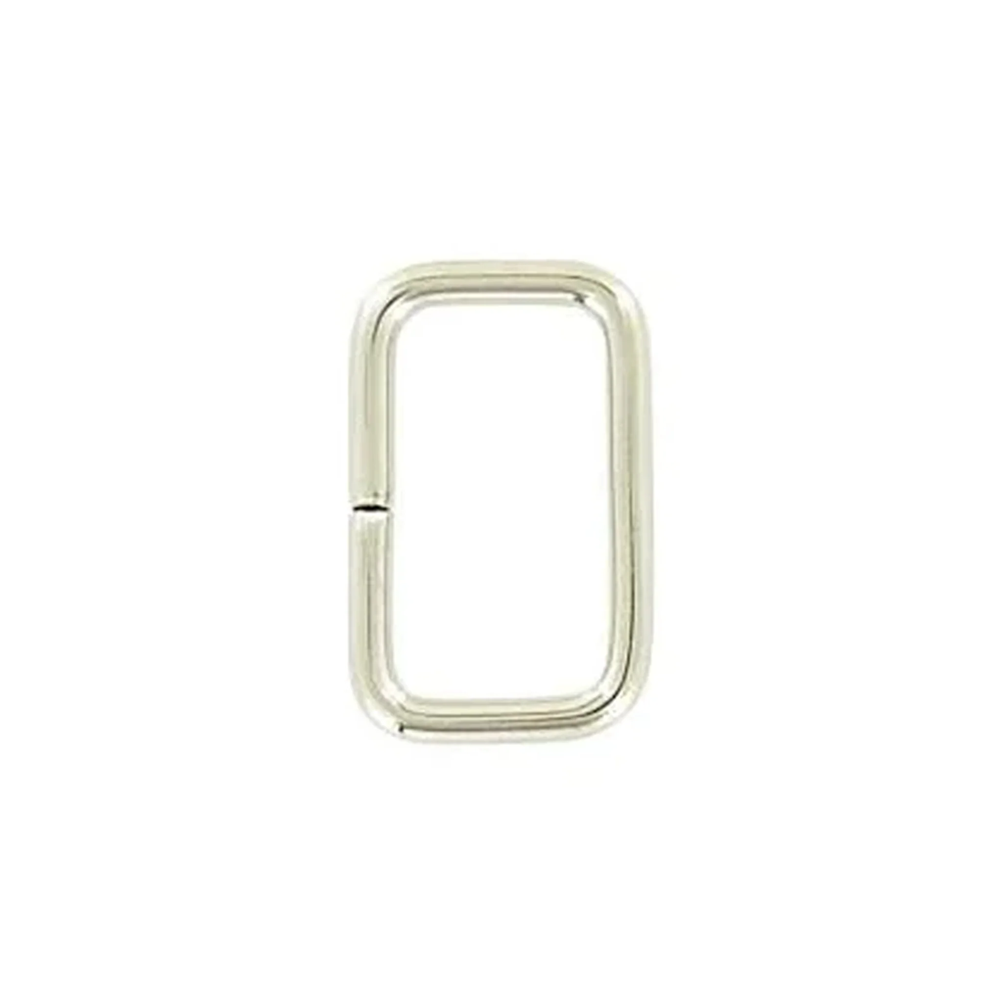 5/8" Nickel Plate, Split Rectangular Ring, Steel, #C-25-5-8-NP