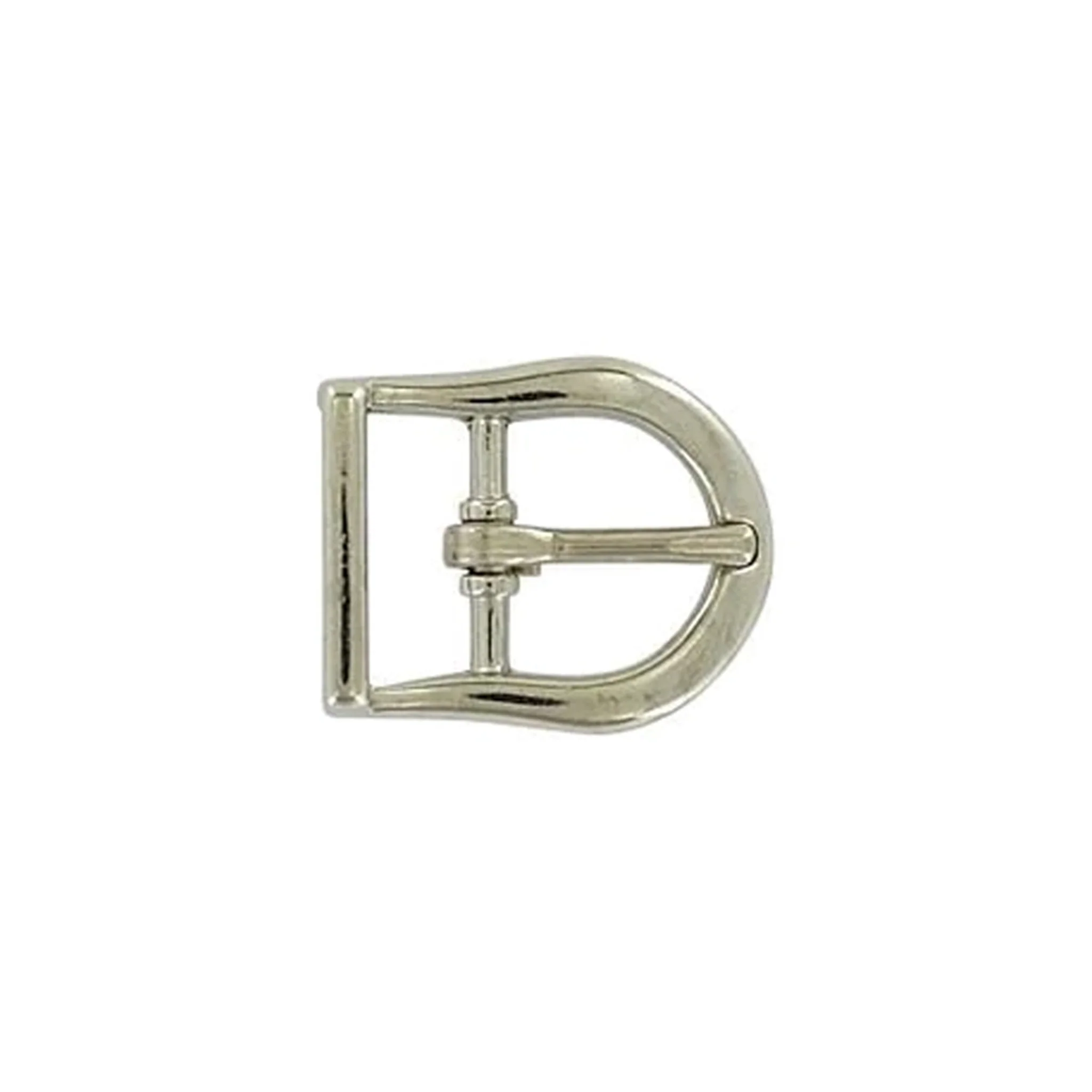 5/8" Nickel, D Shaped Center Bar Buckle, Zinc Alloy, #C-1516