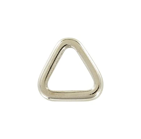 5/8" Nickel, Flat Triangle Ring, Zinc Alloy, #P-3031-NIC