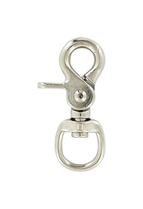 5/8" Nickel, Swivel Snap Hook, Zinc Alloy, #C-1351