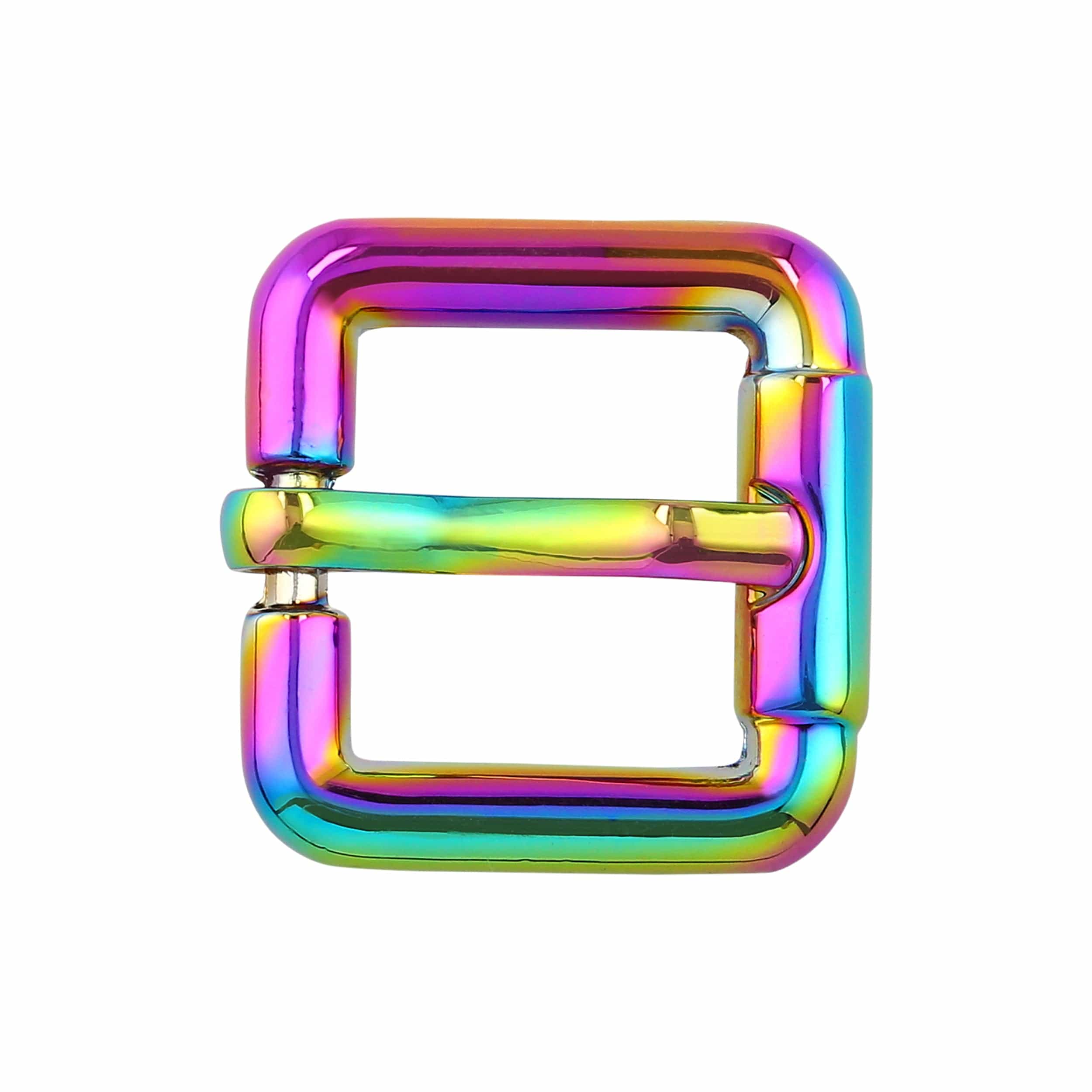5/8" Rainbow, Imitation Roller Heel Bar Buckle, Zinc Alloy-PK5, #C-51-5-8-IR