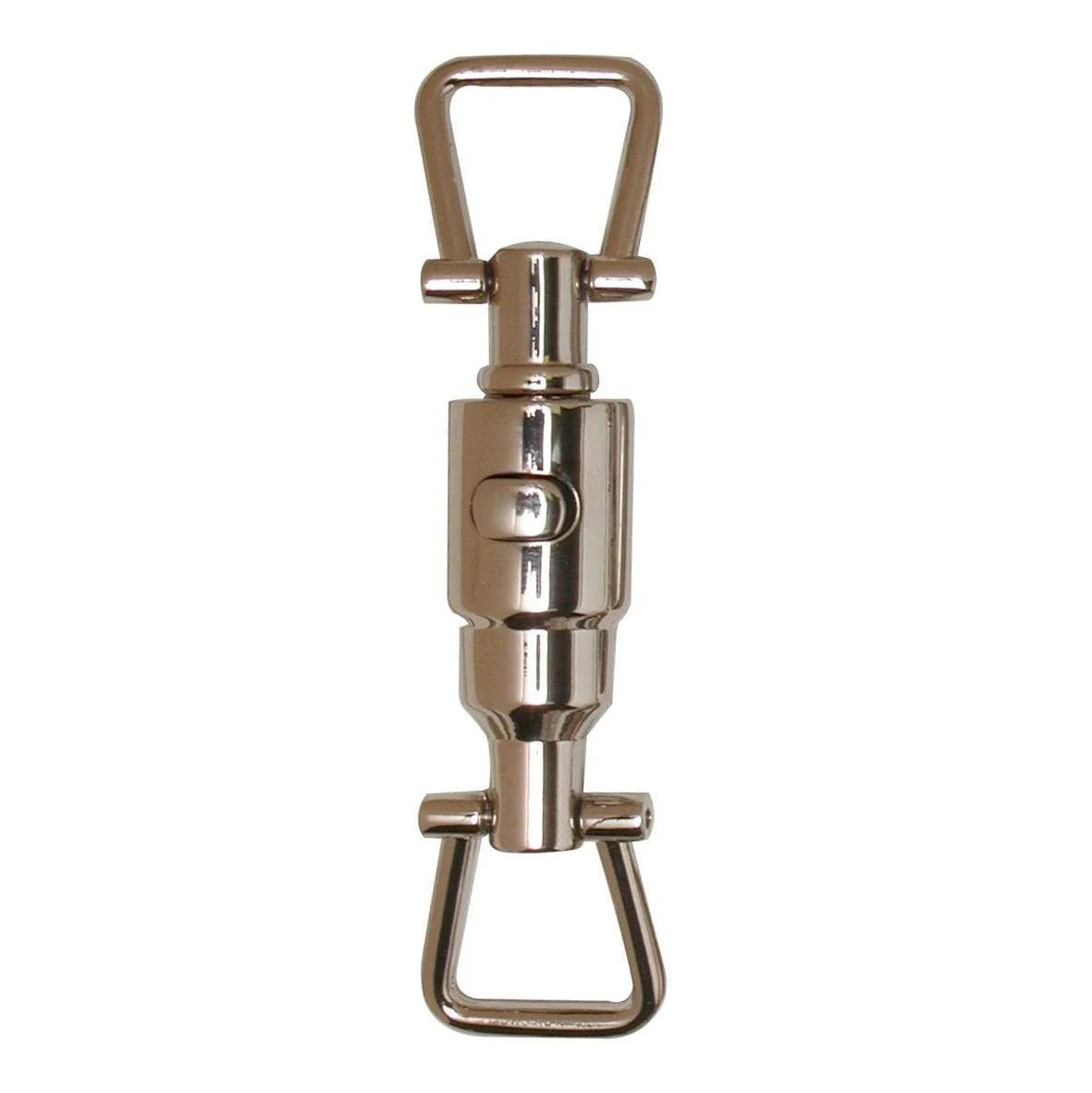 5/8" Shiny Nickel, Quick Release Pull Apart Double Ring, Zinc Alloy, #L-3580