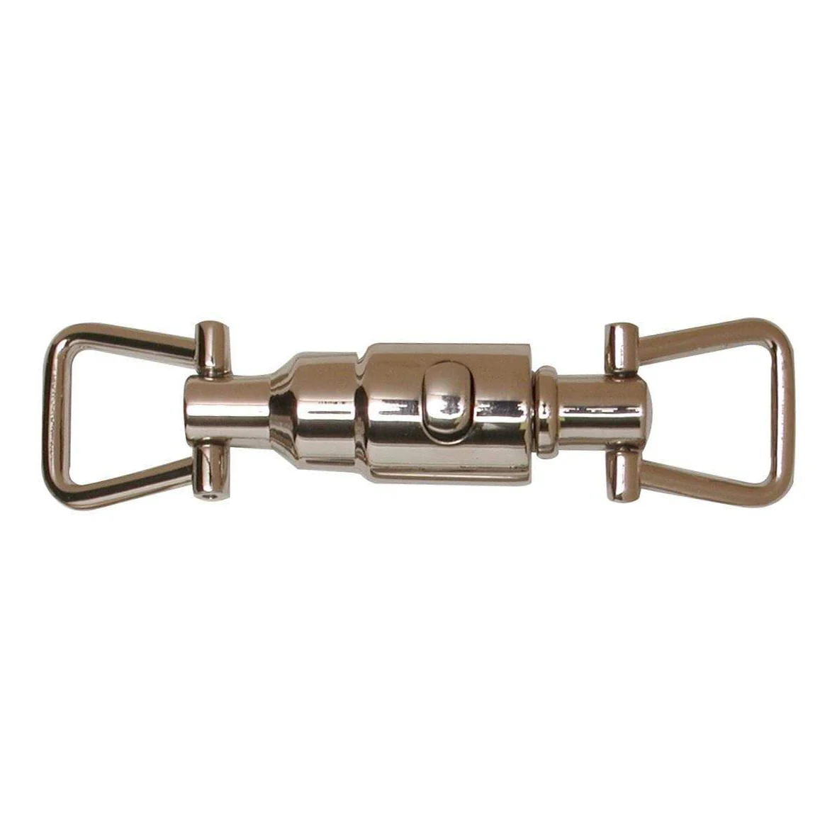 5/8" Shiny Nickel, Quick Release Pull Apart Double Ring, Zinc Alloy, #L-3580