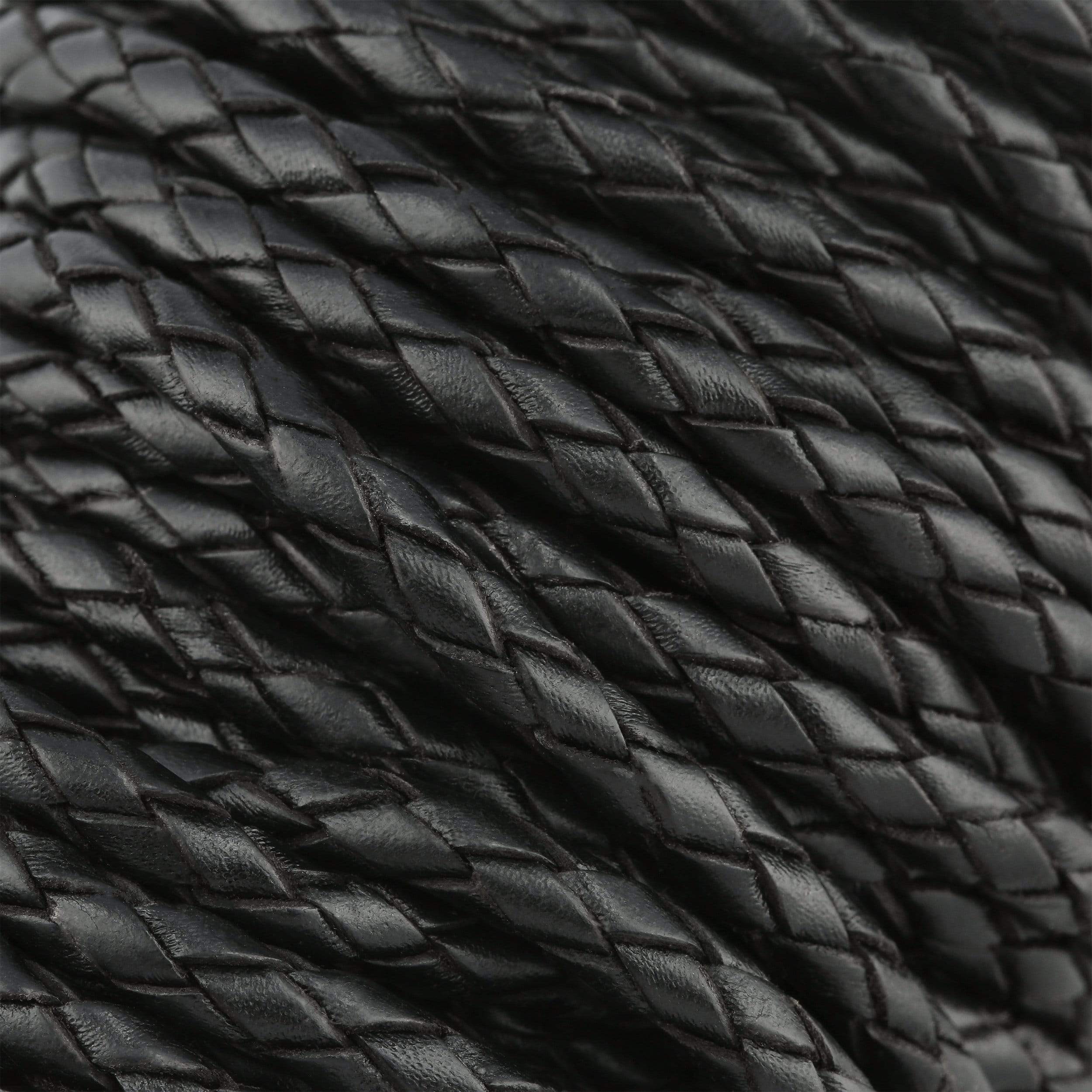5mm Black, Braided Bolo Cord, Leather, #M-1633-BLK