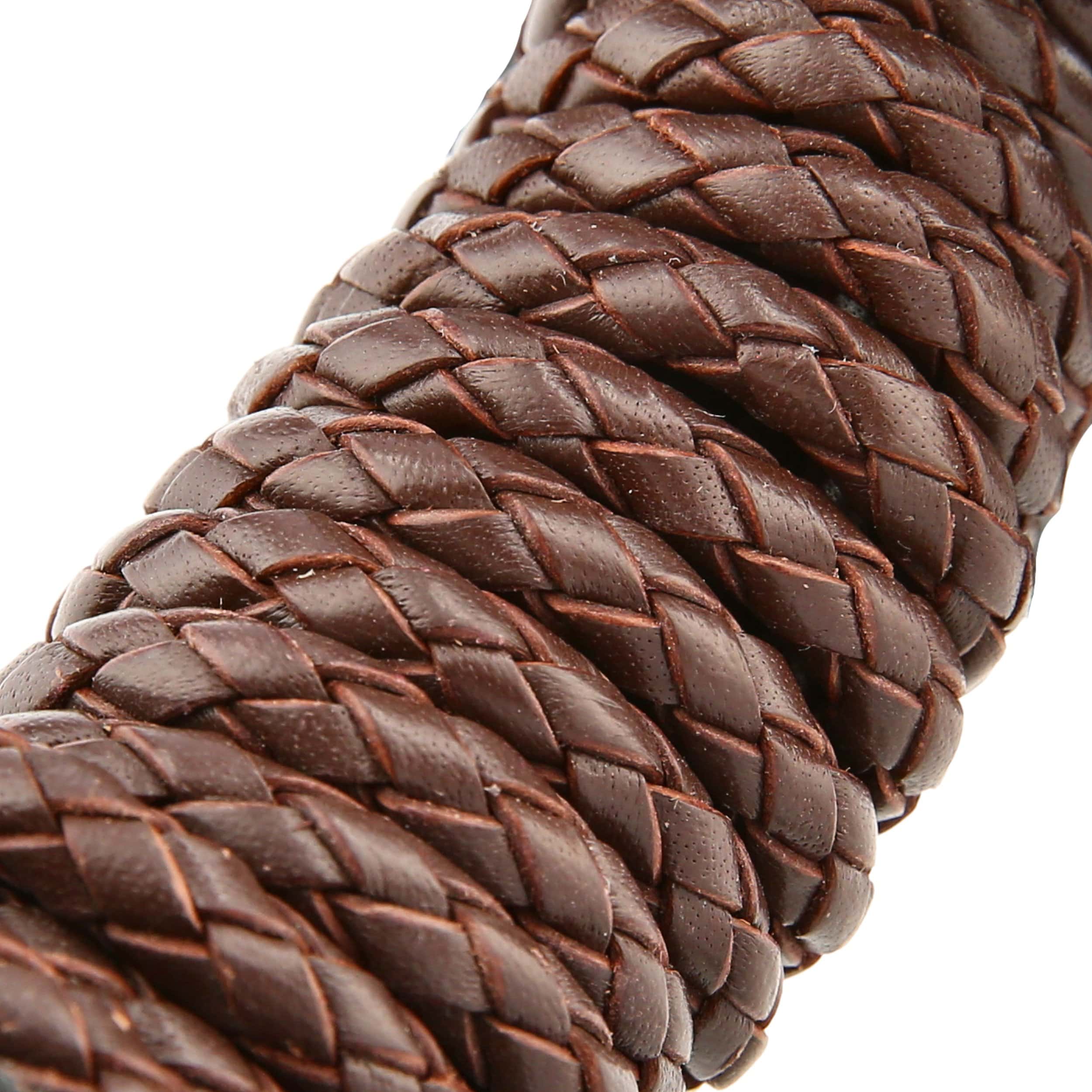 5mm Dark Brown, Braided Bolo Cord, Leather, #M-1633-DKBRO