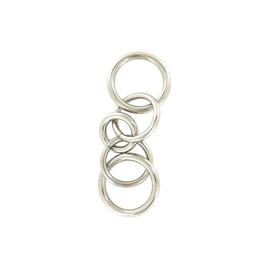 6 1/2" Shiny Nickel, Chain Handle Loop, Zinc Alloy, #P-2748