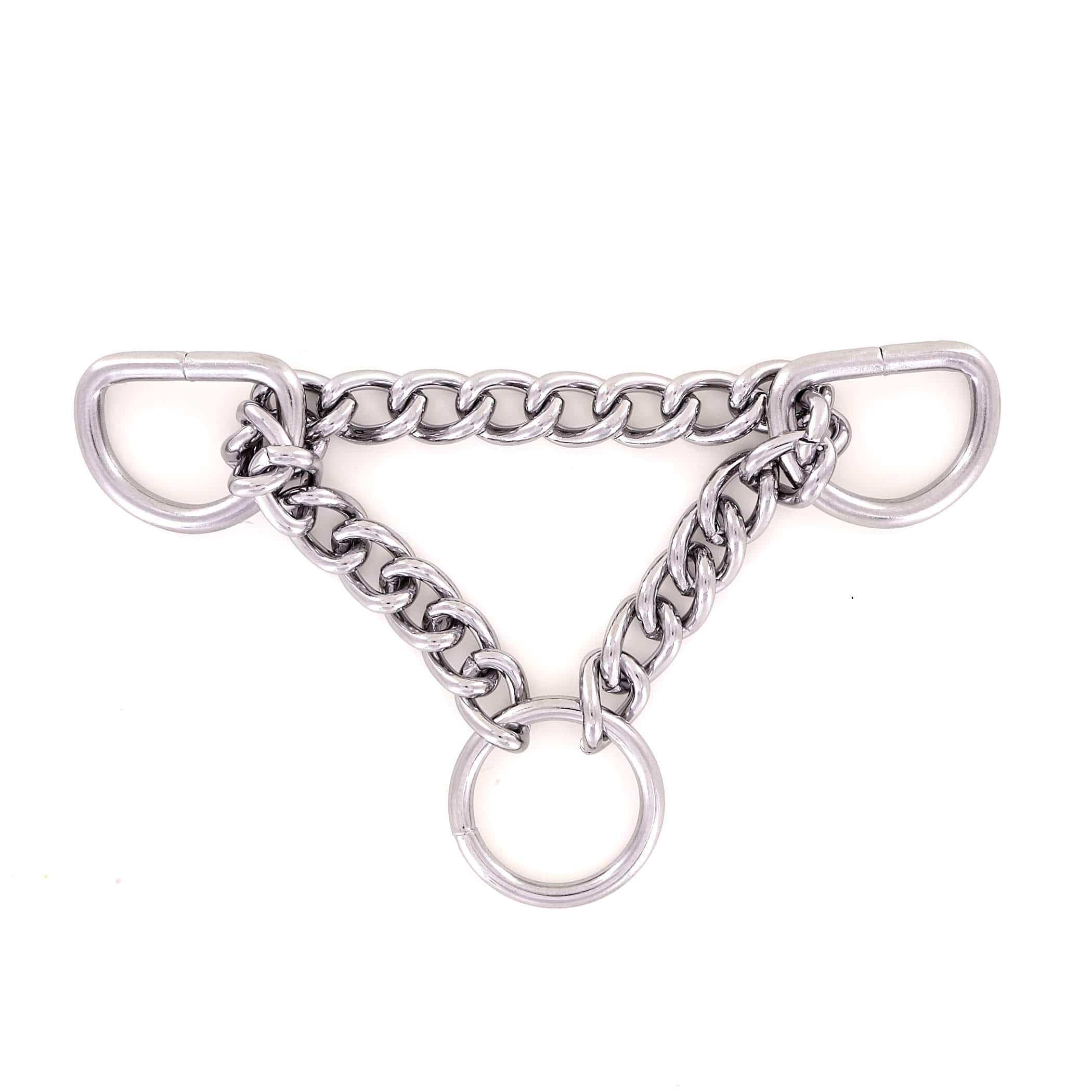 6" Chrome, 2.0mm Martingale Chain, Steel, #L-3879