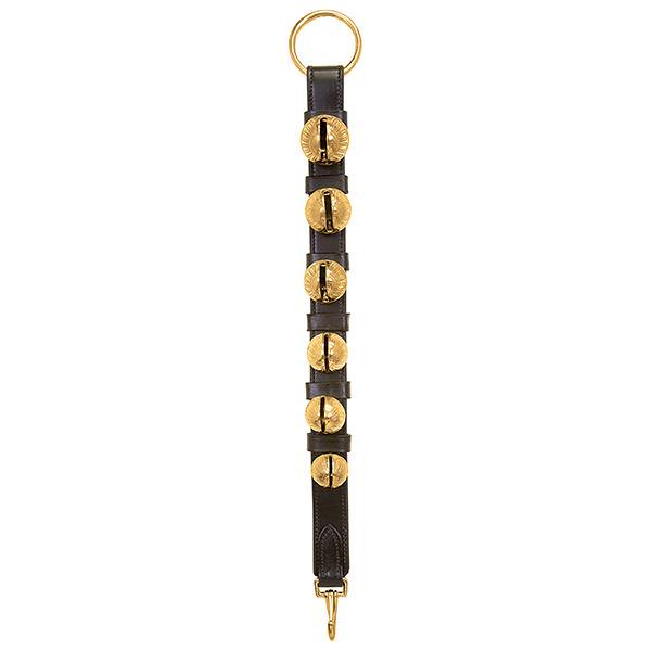 6-Bell 120 Sleigh Bell Strap, Solid Brass