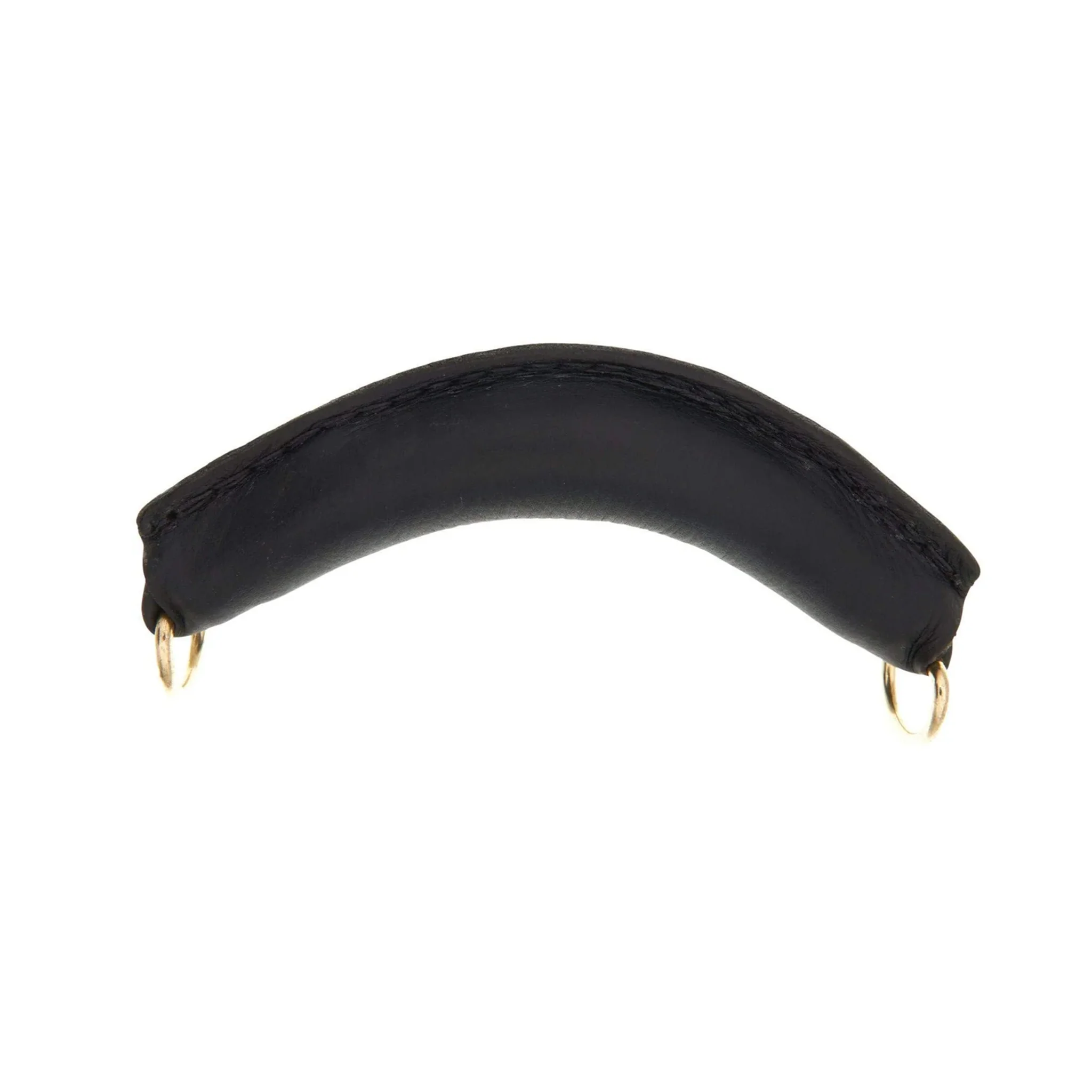 7" Black, Handle with Gold Hardware, Leather, #L-1847-BLK