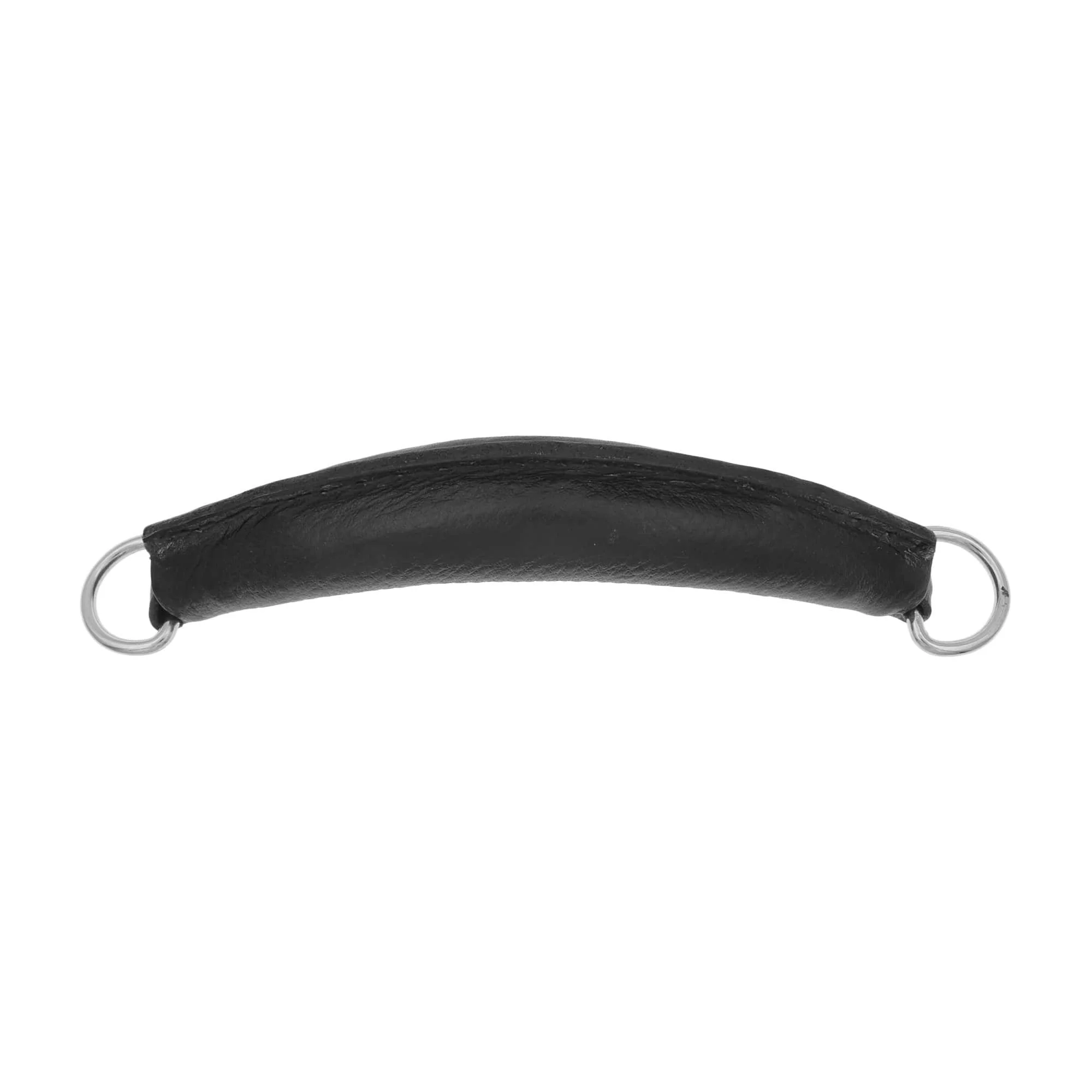 7" Black, Handle with Nickel Rings, Leather, #L-3837