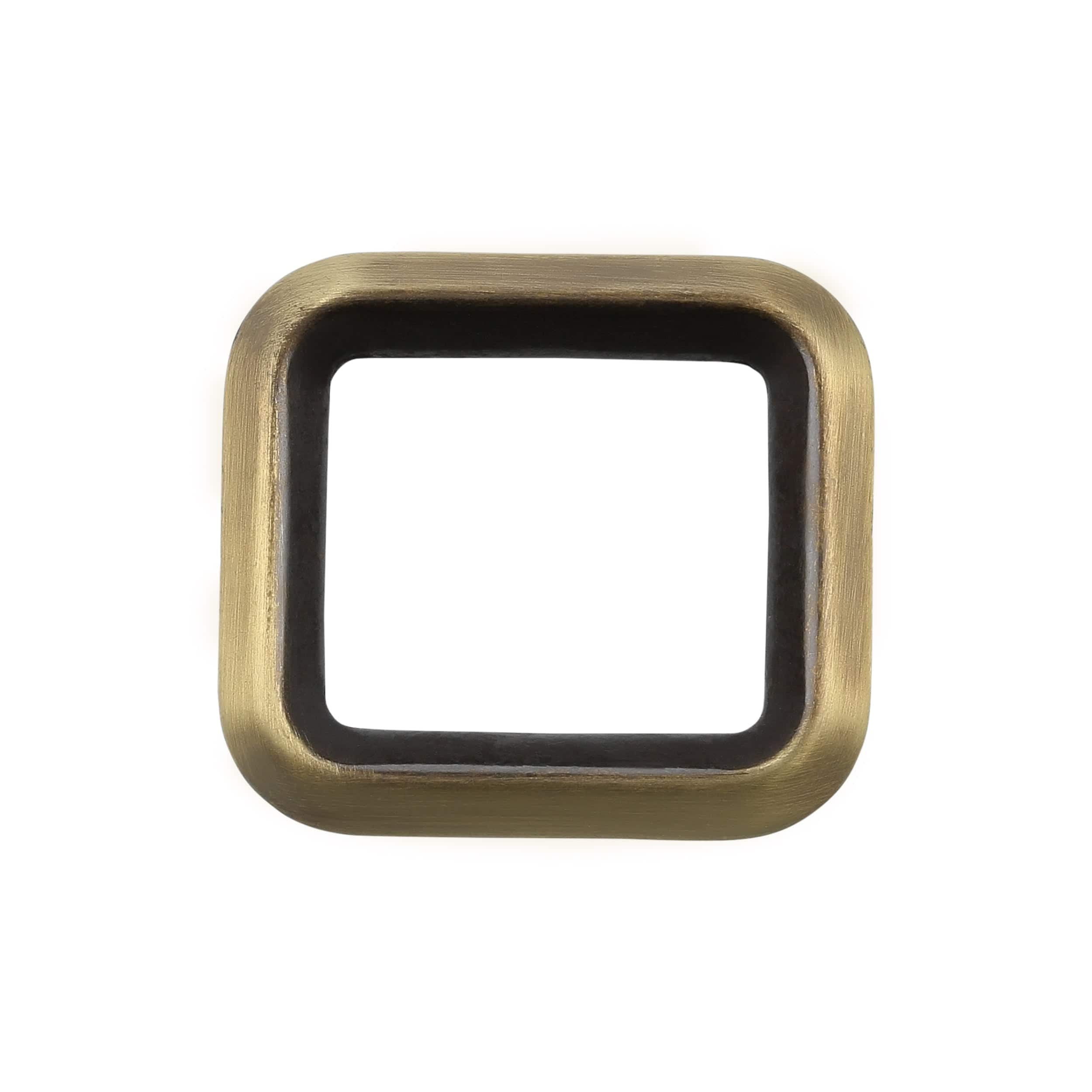 7/8" Antique Brass, Cast Beveled Rectangular Ring, Zinc Alloy, #P-2872-ANTB