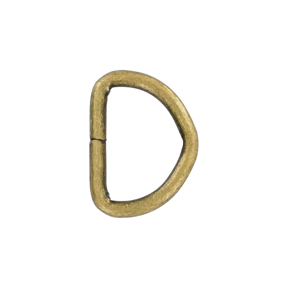 7/8" Antique Brass, Split D-Ring, Steel, #D-106-ANTB