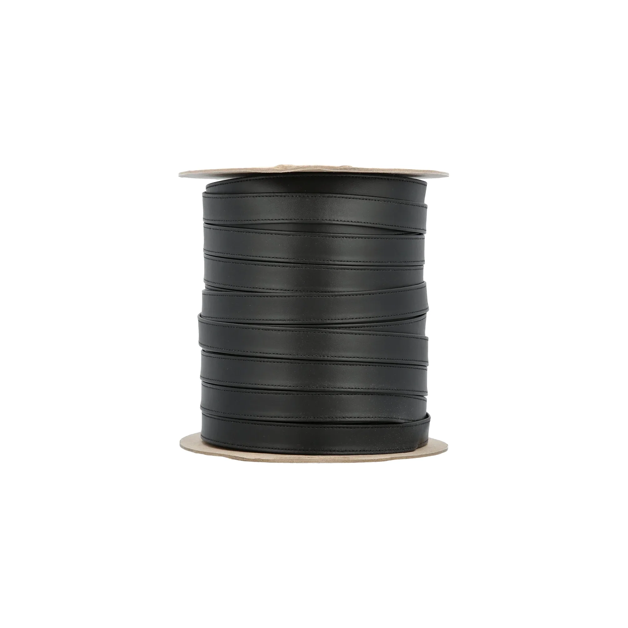 7/8" Black, Leather Strapping, Leather, #CALF-7-8-BLK
