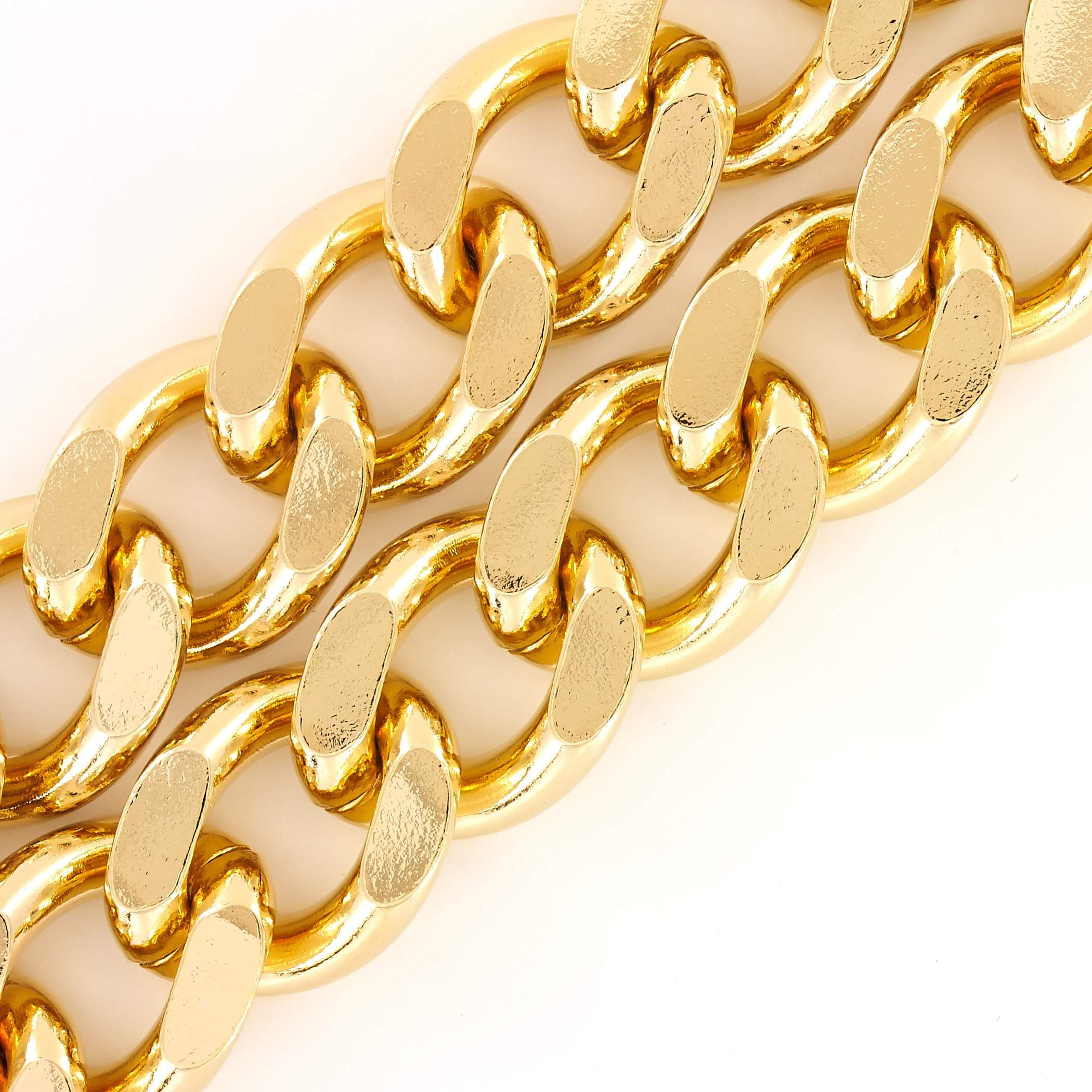 7/8" Gold, Chain, Solid Brass, #P-3241-GOLD