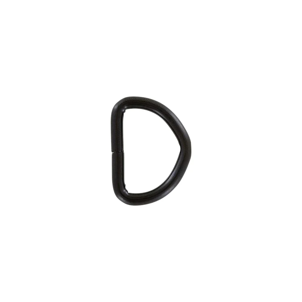 7/8" Matte Black, Split D-Ring, Steel, #D-106-BLK