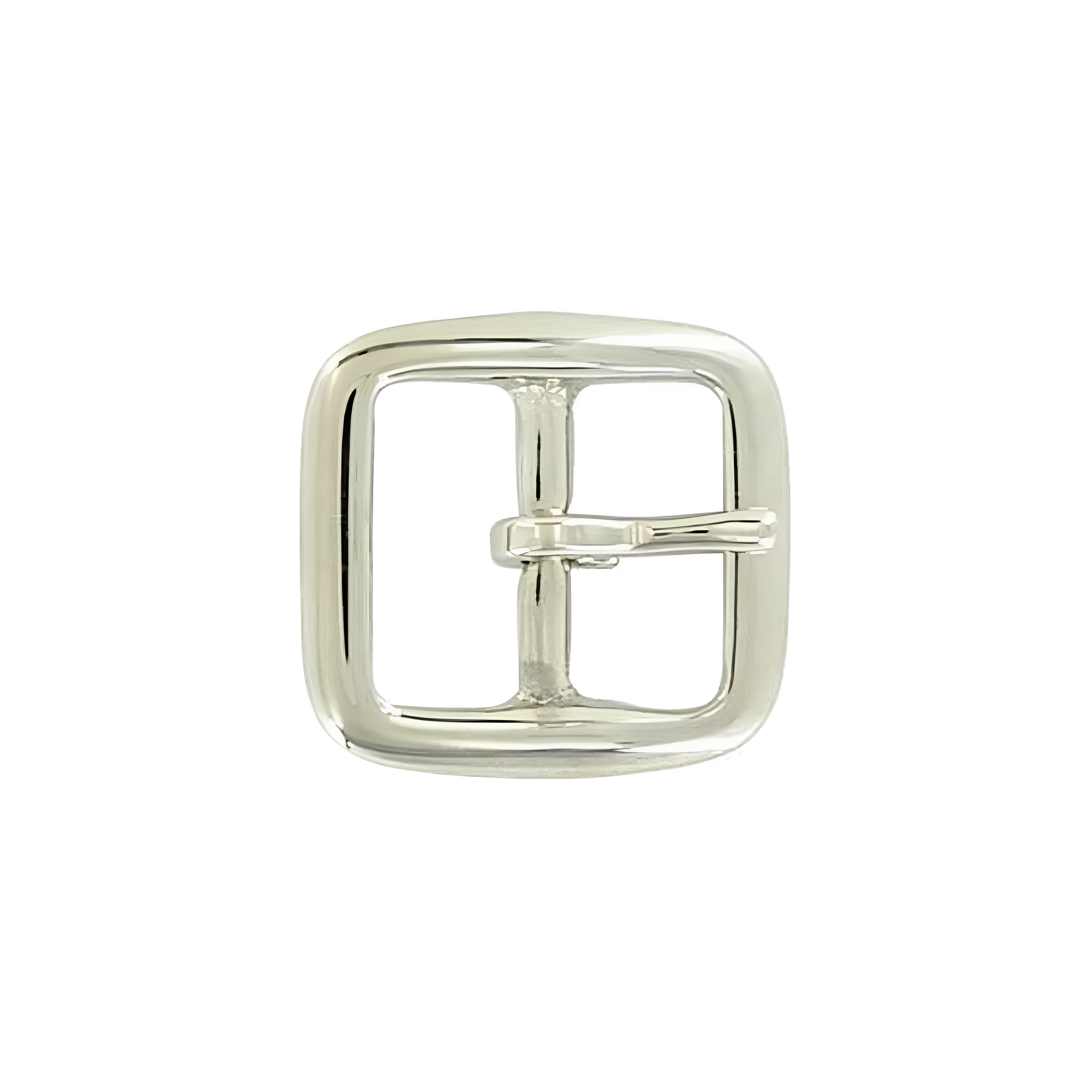 7/8" Nickel, Sam Browne Center Bar Buckle, Solid Brass, #4429-SBN