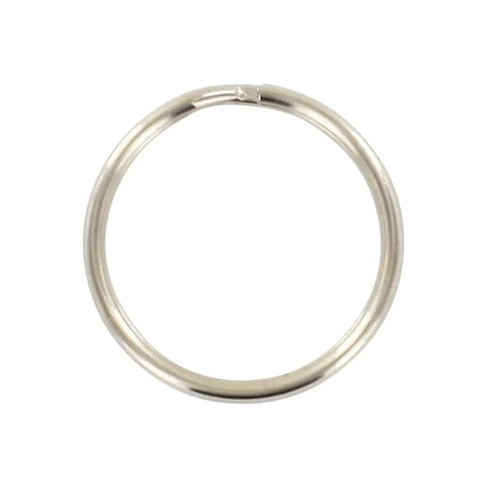 7/8" Nickel, Split Key Ring, Steel, #L-199-7-8N