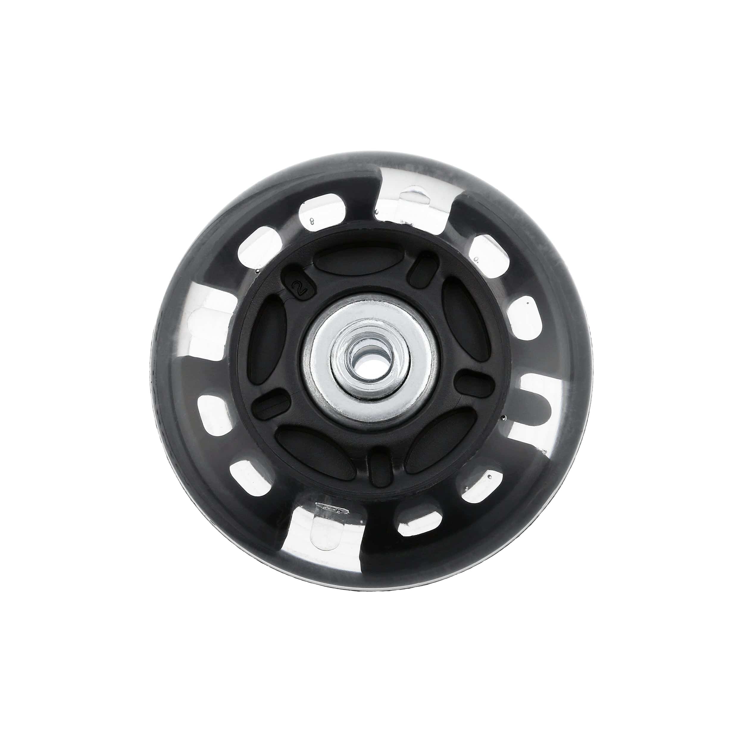 76mm Black, In-line skate wheel with LED Lights, PolyUrethane, #L-3891-BLK