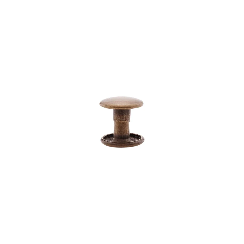 7mm Antique Brass, Double Cap Jiffy Rivet, Solid Brass- 100ct, #NB407D-ANTB