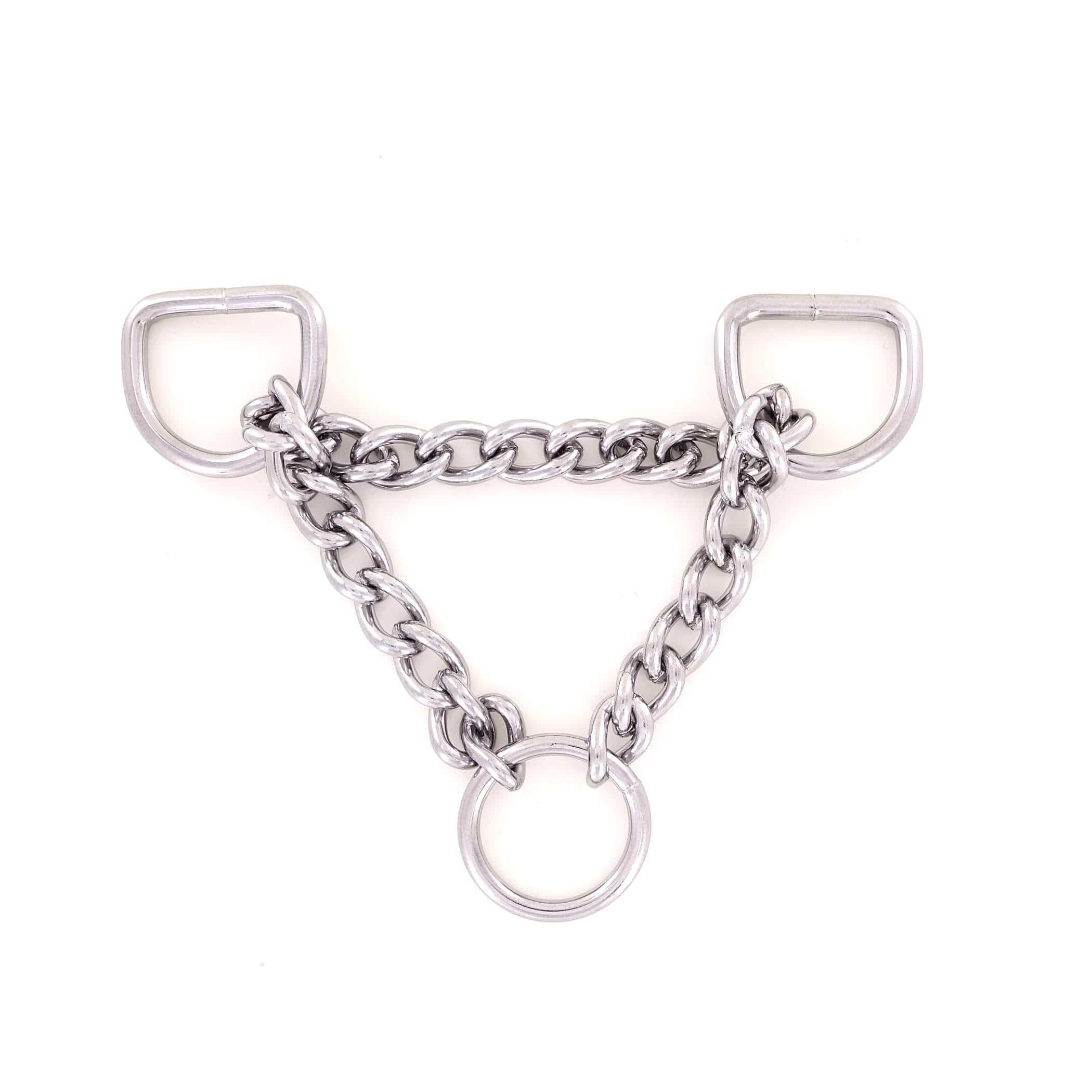 8" Chrome, 2.5mm Martingale Chain, Steel, #L-3880