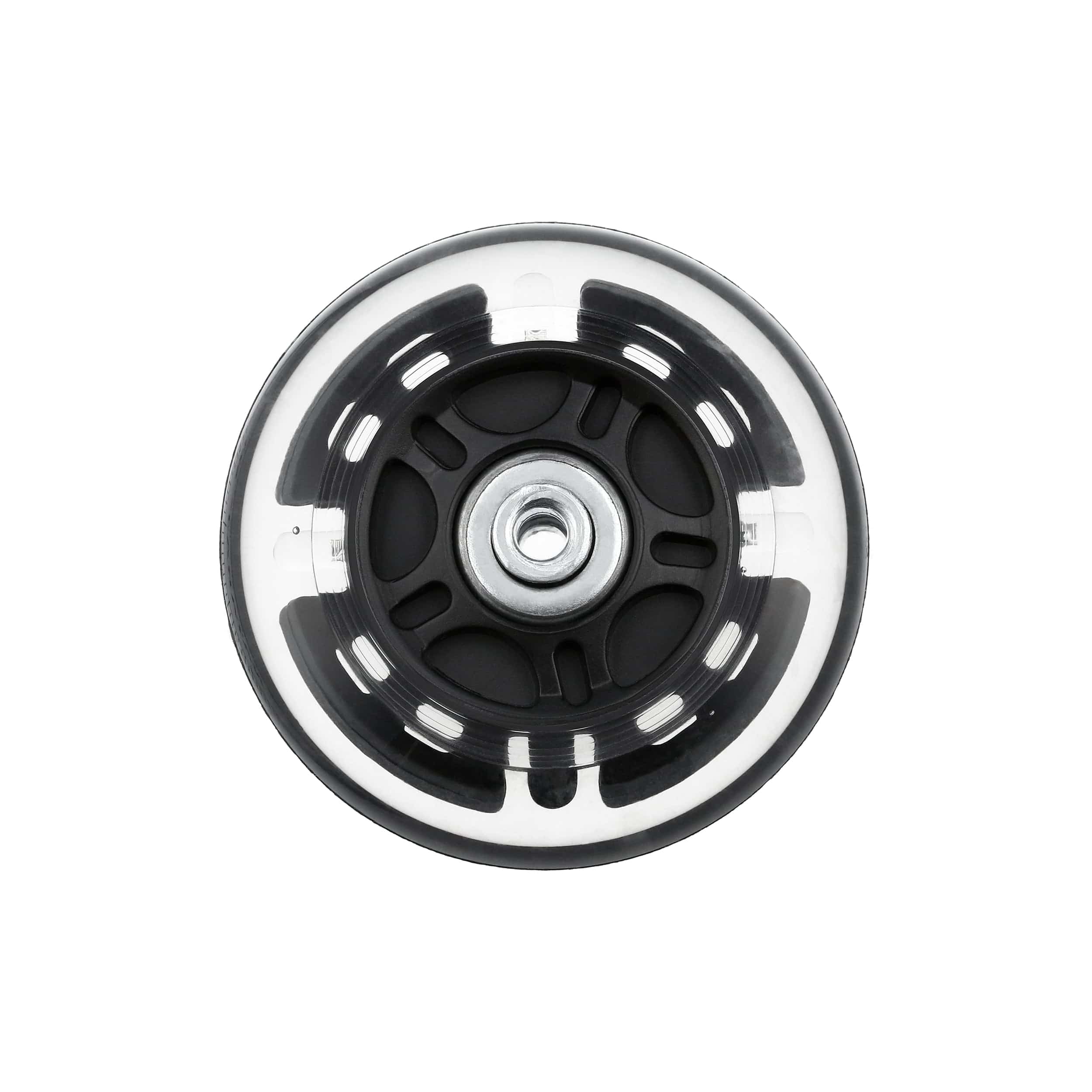 80mm Black, In-line skate wheel with LED Lights, PolyUrethane, #L-3892-BLK